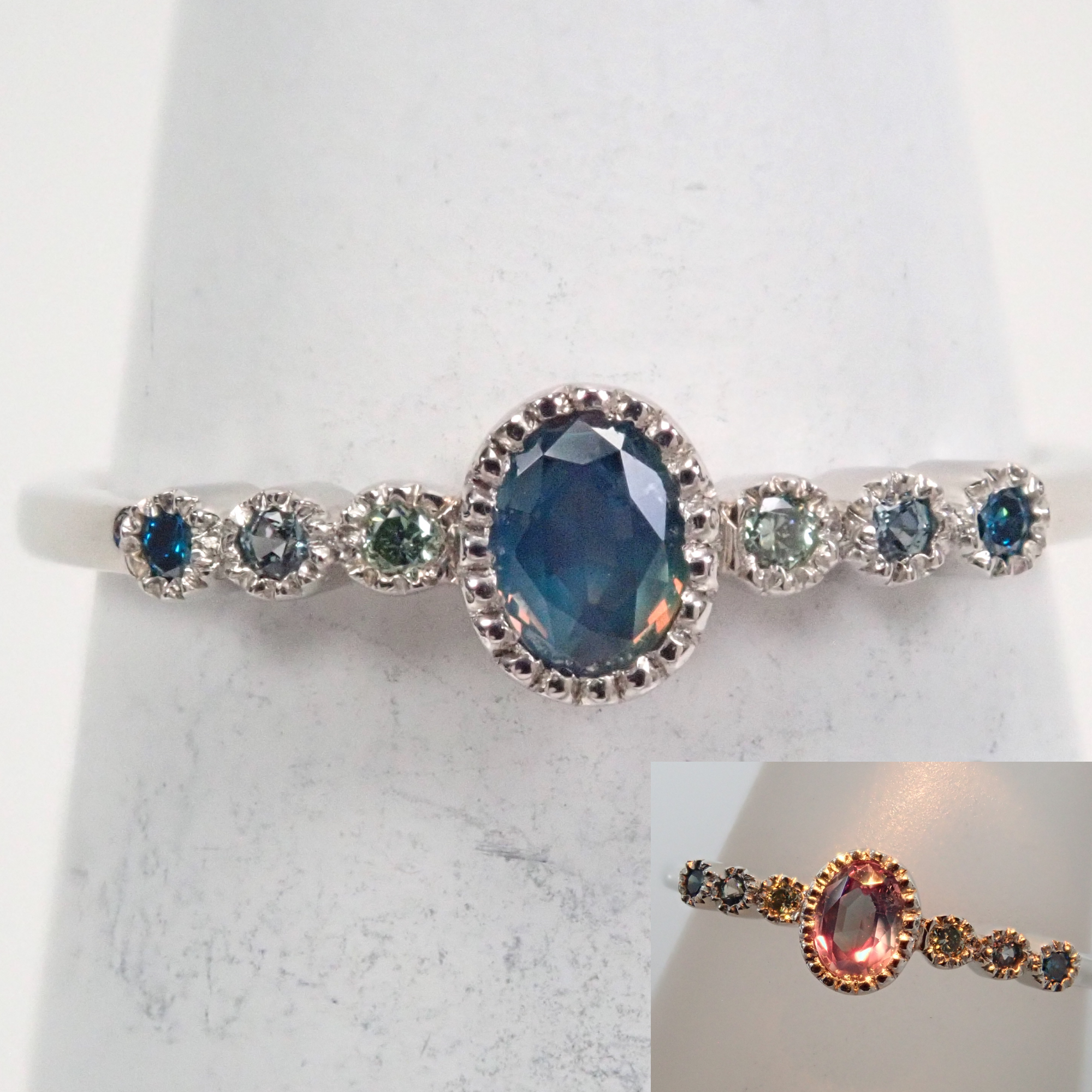 Pt950 ブラジル産アレキサンドライト 0.144ct リング