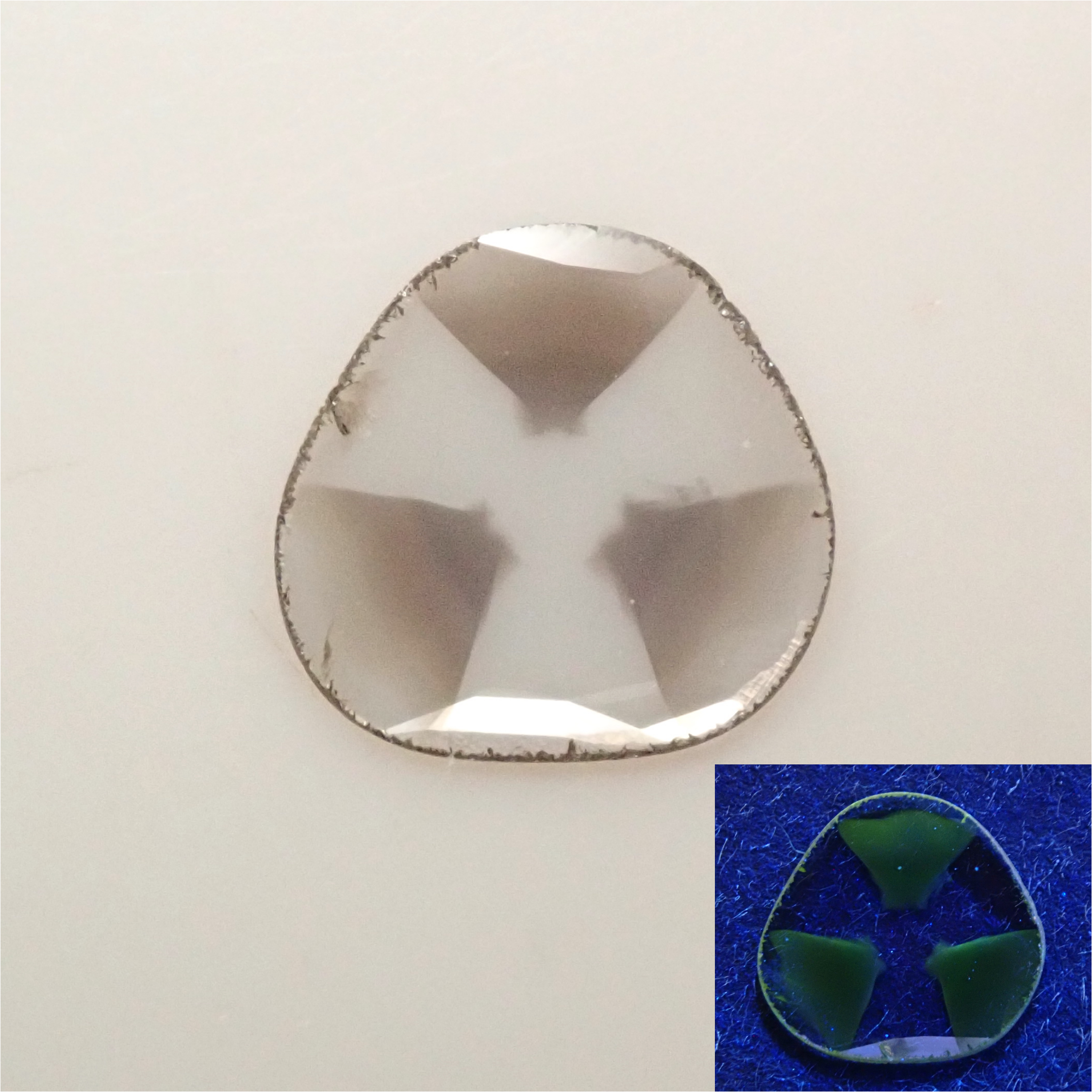 Zimbabwe sliced trapiche diamond 0.206ct loose