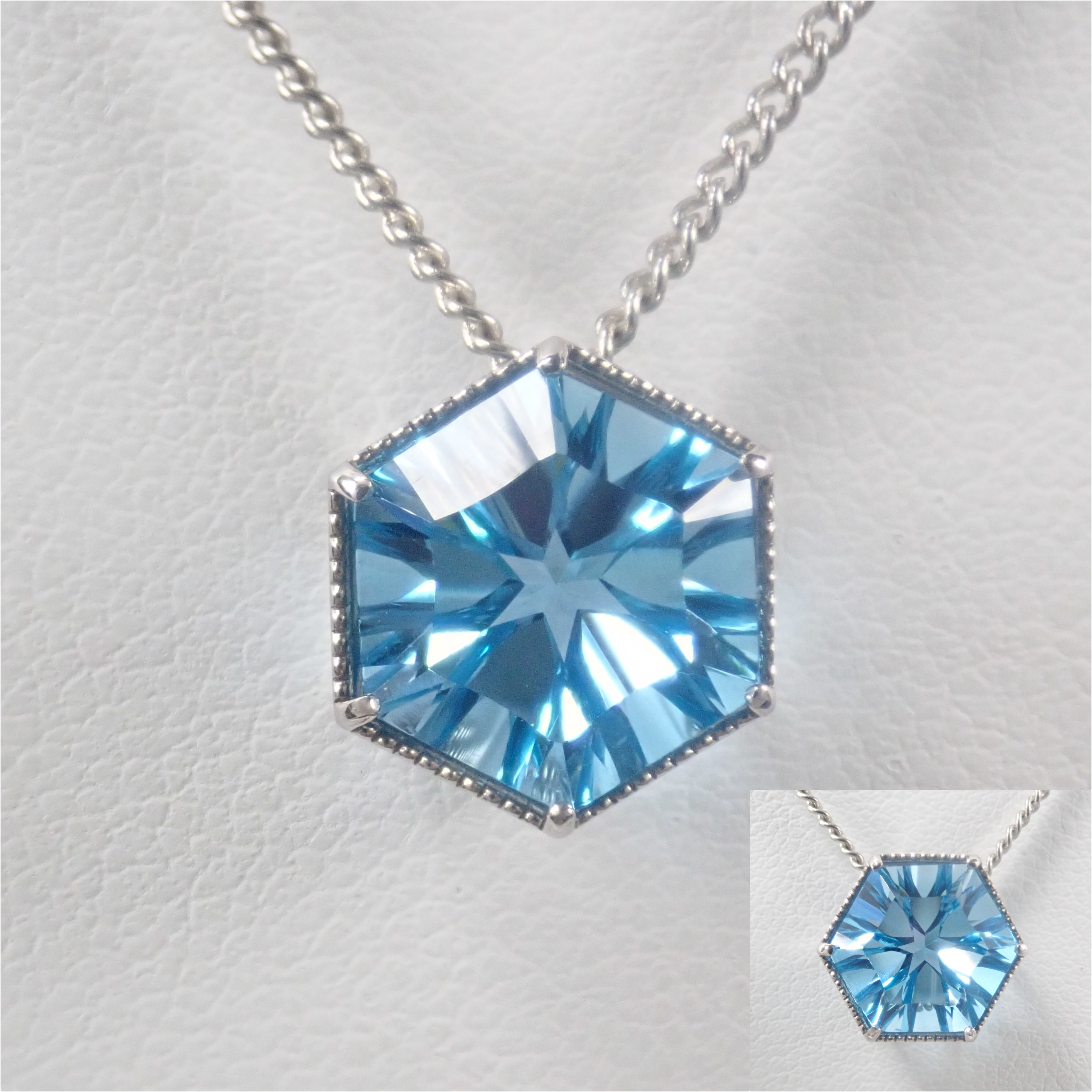 【刊載於22602571】【繽紛】Pt950 瑞士藍拓帕石 3.5ct 墜飾(項鍊墜)附鑑定證書