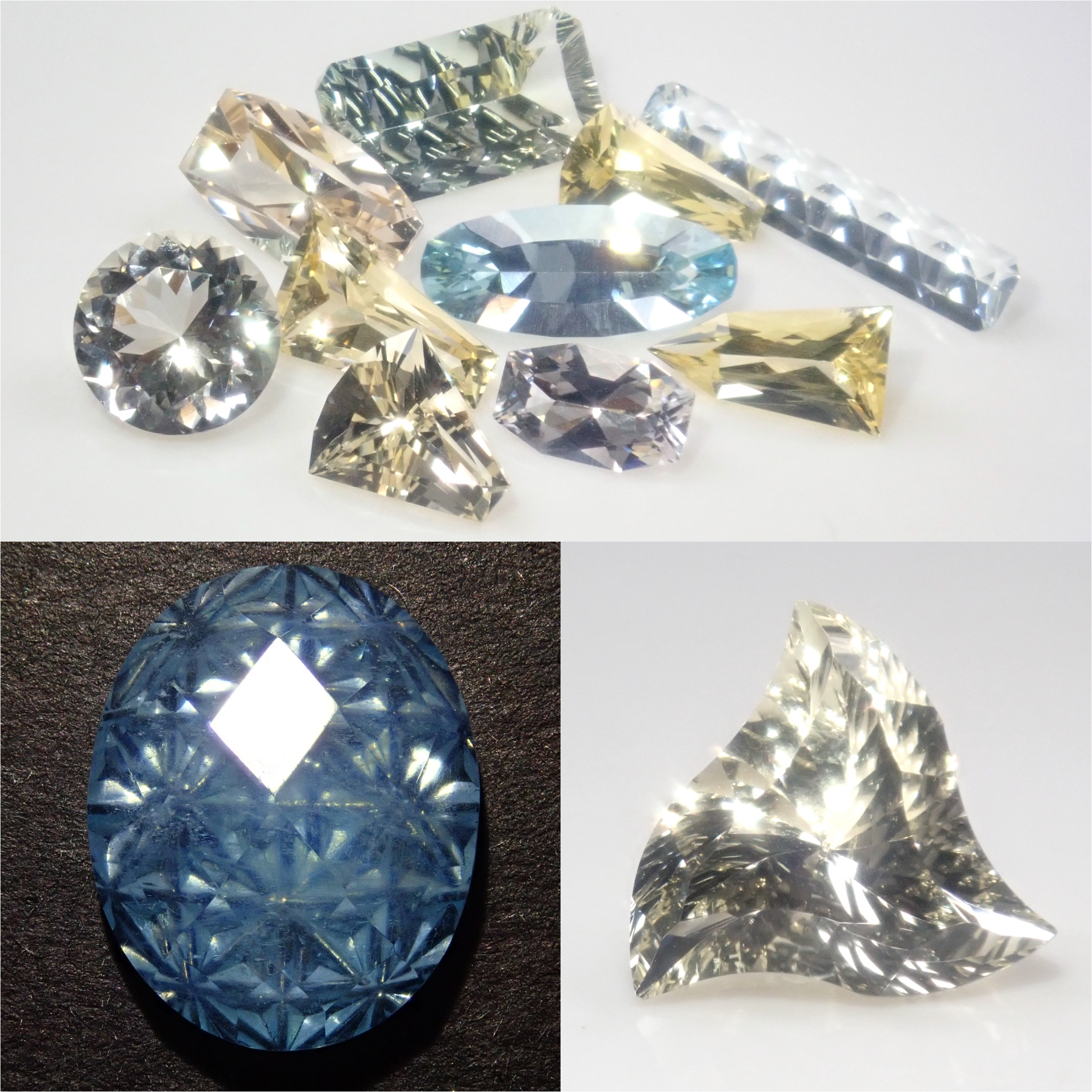 【1/3 22時販売】《限定13石》ベリルガチャ(甲州貴石切子のアクアマリン・ボルテックスカット含む)1石ルース《複数購入割引有》