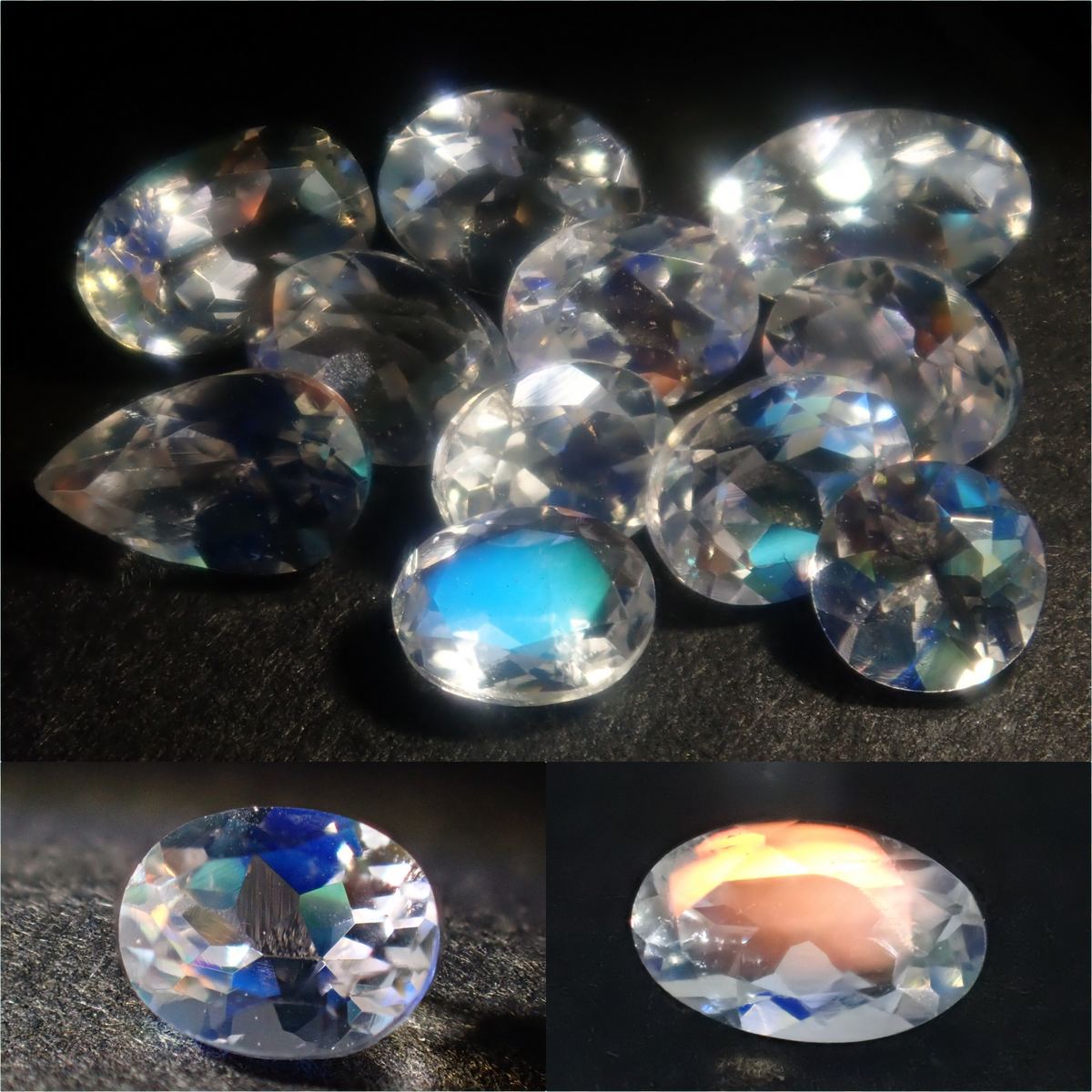 【Available 8/ 10 PM】《Limited to 11 stones》 Madagascar Andesine Labradorite (Rainbow Moonstone) 《Multiple purchase discount available》