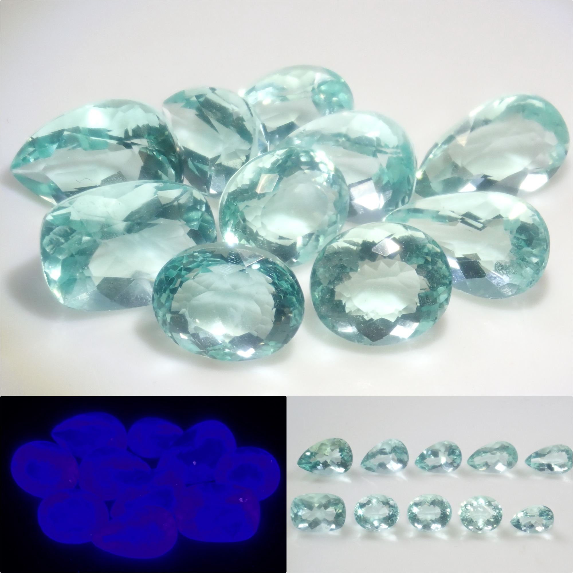 【8/14 22時販売】《限定10石》ジンバブエ産ミントフローライト1石ルース(平均2.2ct) 《複数購入割引有》