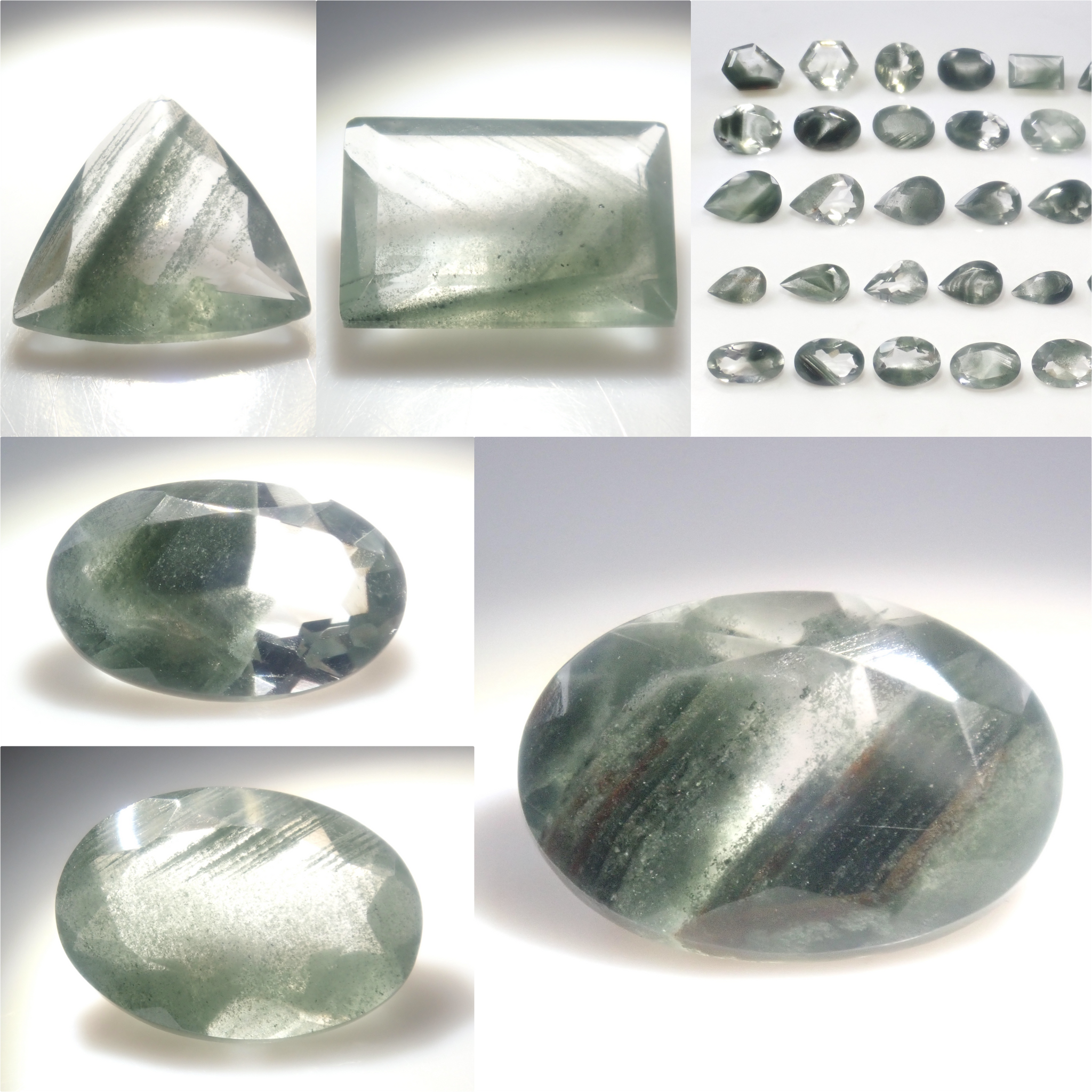 インド産グリーンファントムクォーツ（平均1.1ct）《複数購入割引有》