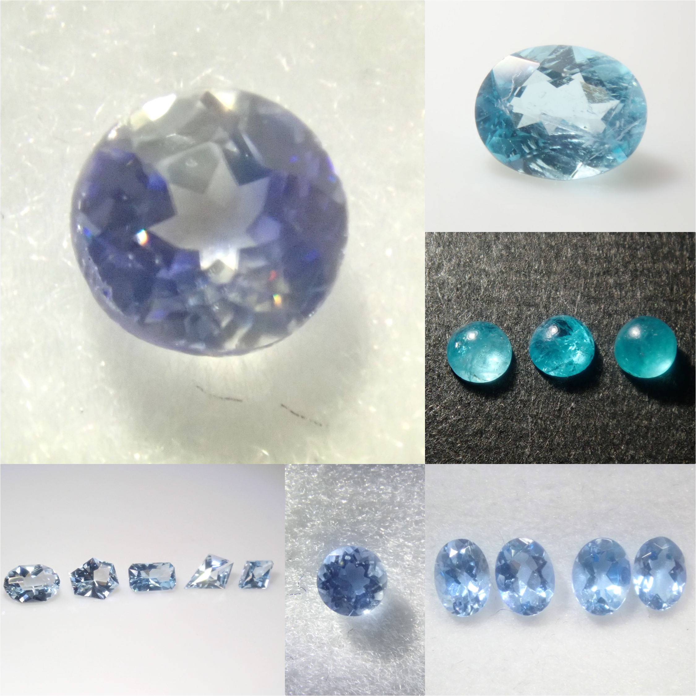 【2/8 22時販売】《限定16石》ブルー石ガチャ(バイカラーベニトアイト・ブラジル産パライバトルマリン、サンタマリアアクアマリンなど)《複数購入割引有》