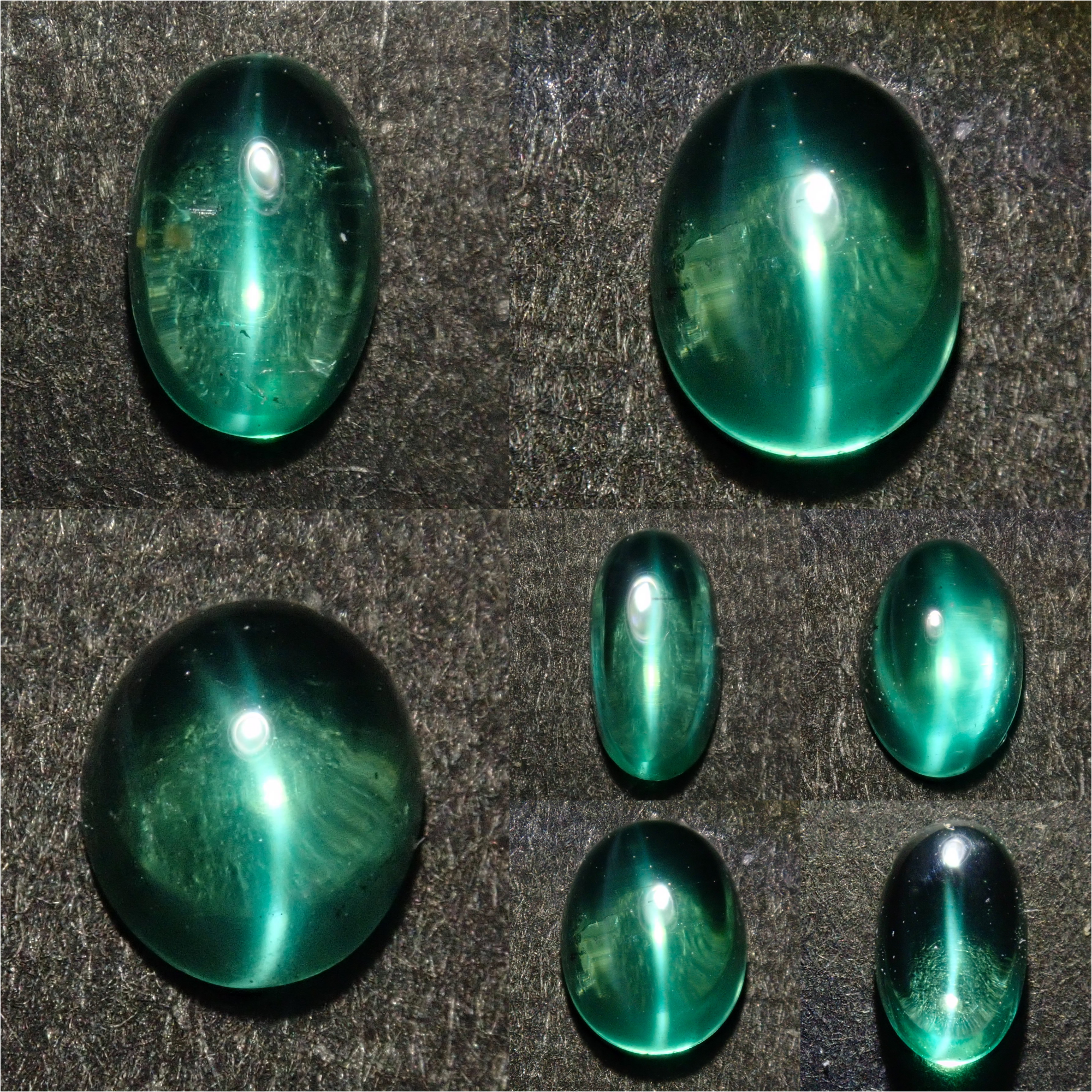 エメラルド原石　宝石質　透明度高い コロンビア産エメラルドキャッツアイ1石ルース（透明度の高い