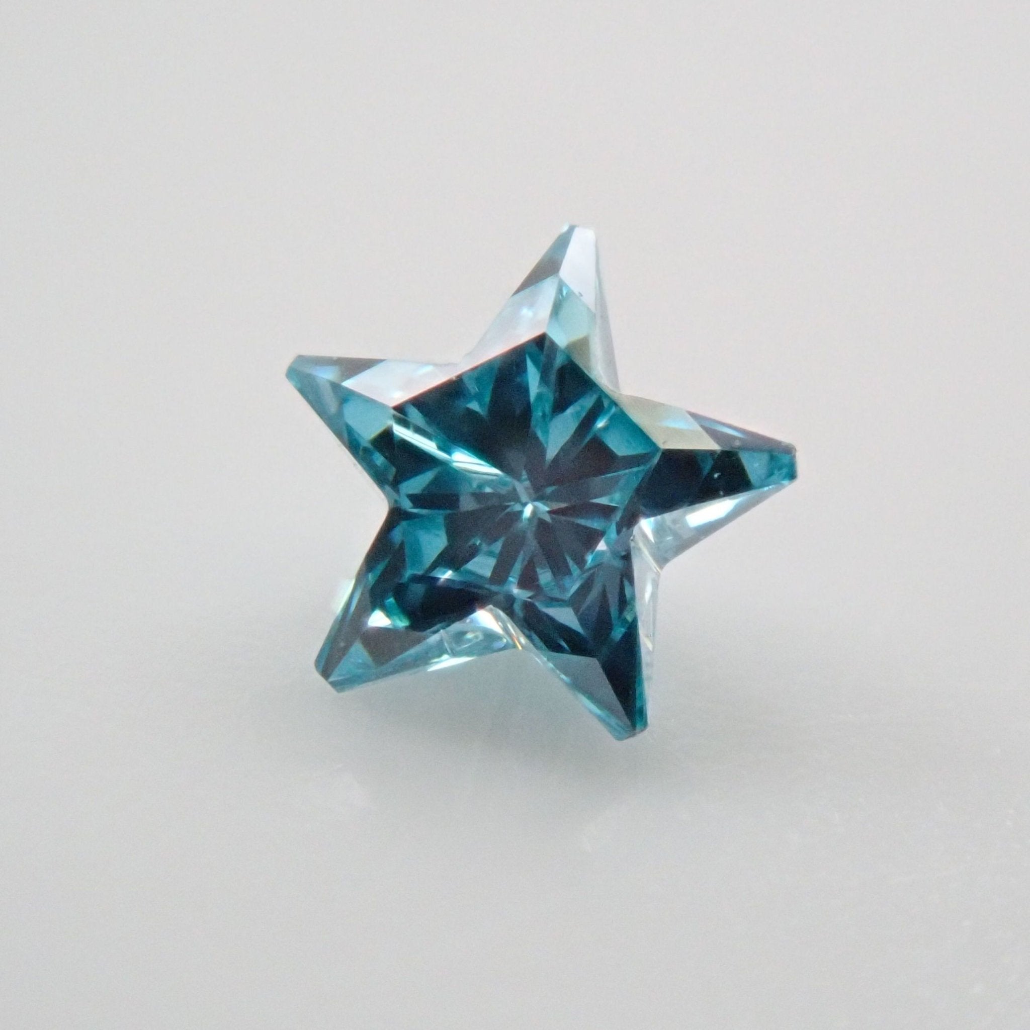 ブルーダイヤモンド (スターカット) 0.094ctルース(Treted FANCY INTENSE GREEN BLUE, VS1) - KARATZ STORE|カラッツSTORE