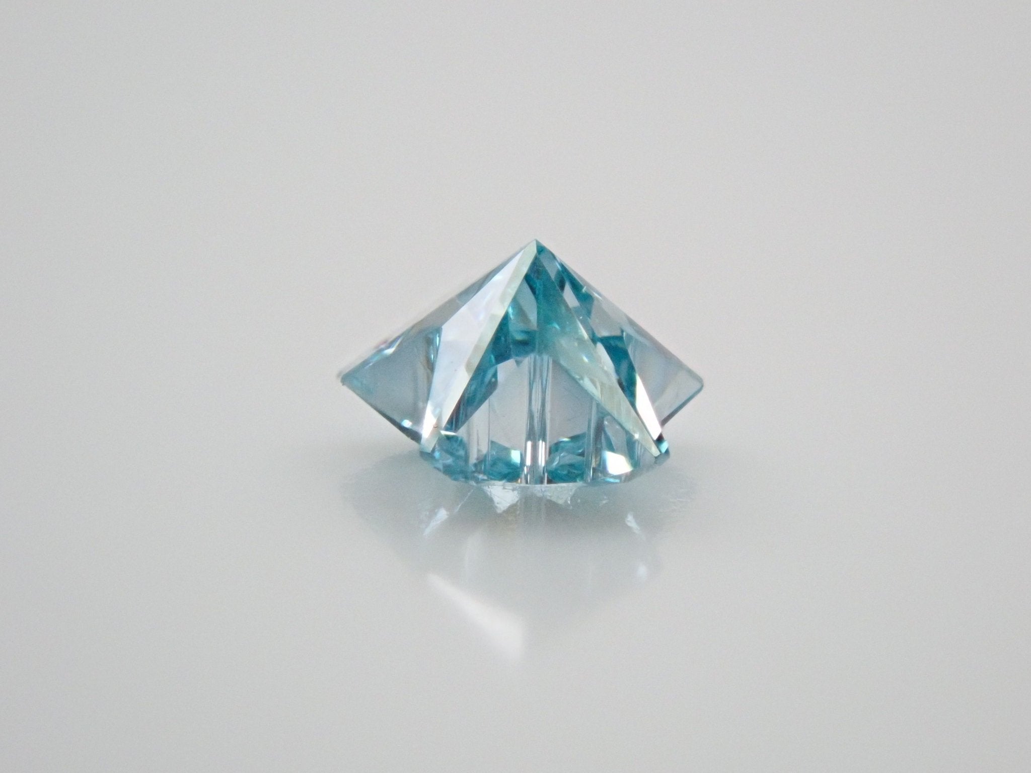 ブルーダイヤモンド (スターカット) 0.094ctルース(Treted FANCY INTENSE GREEN BLUE, VS1) - KARATZ STORE|カラッツSTORE