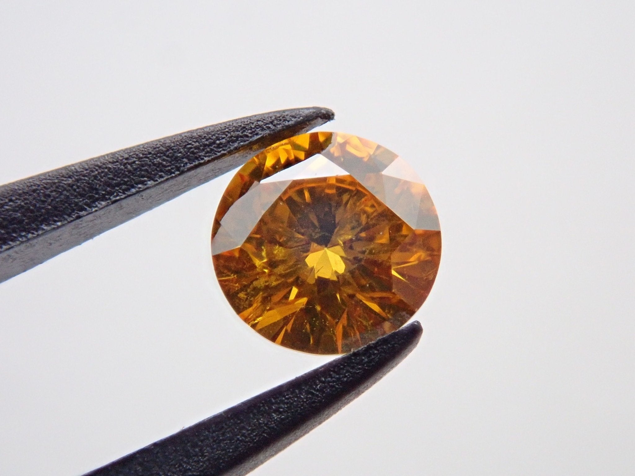 イエローダイヤモンド 0.180ctルース(FANCY DEEP ORANGY YELLOW, I1) - KARATZ STORE|カラッツSTORE