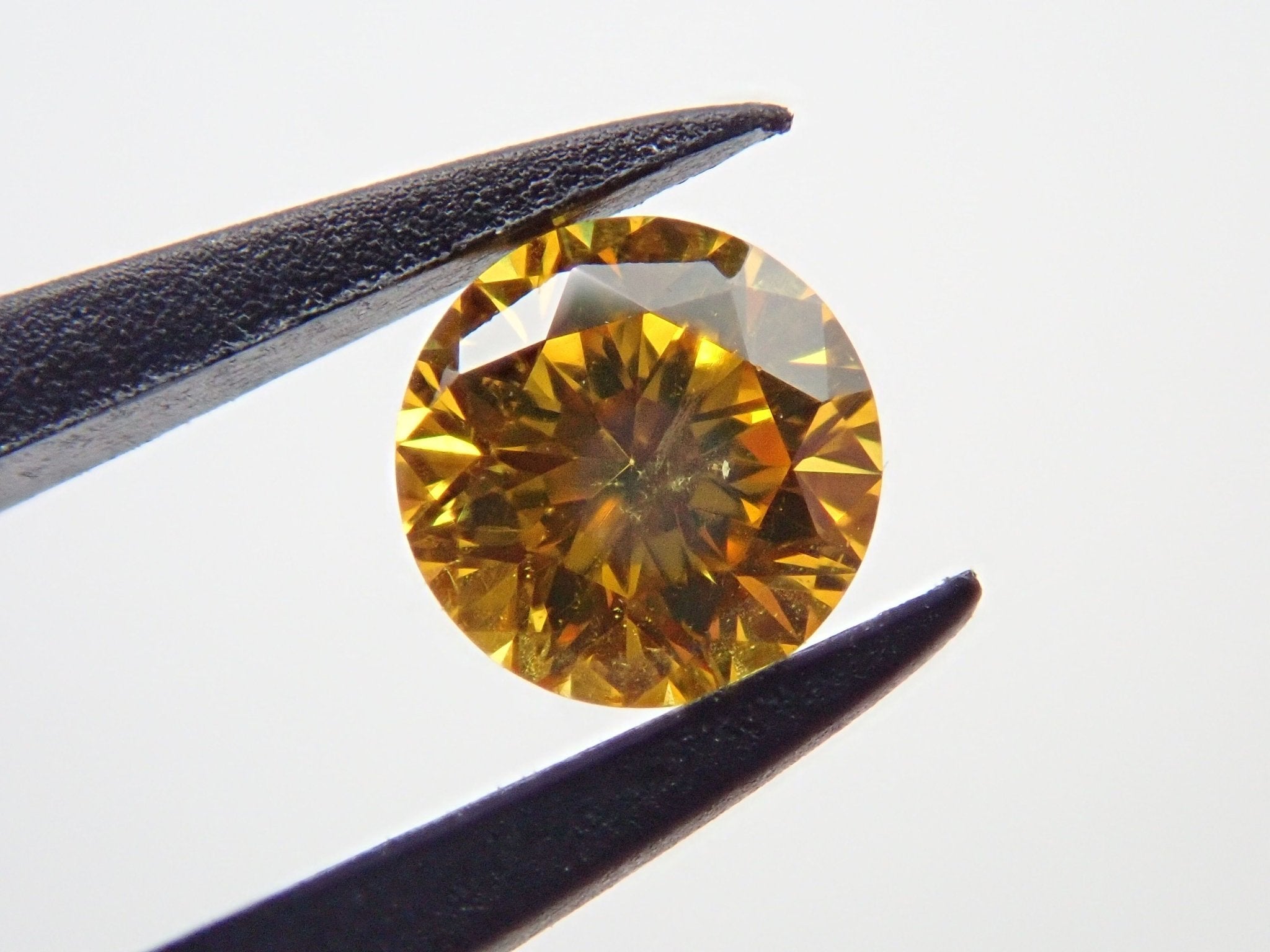 イエローダイヤモンド 0.190ctルース(FANCY DEEP ORANGY YELLOW, SI2) - KARATZ STORE|カラッツSTORE