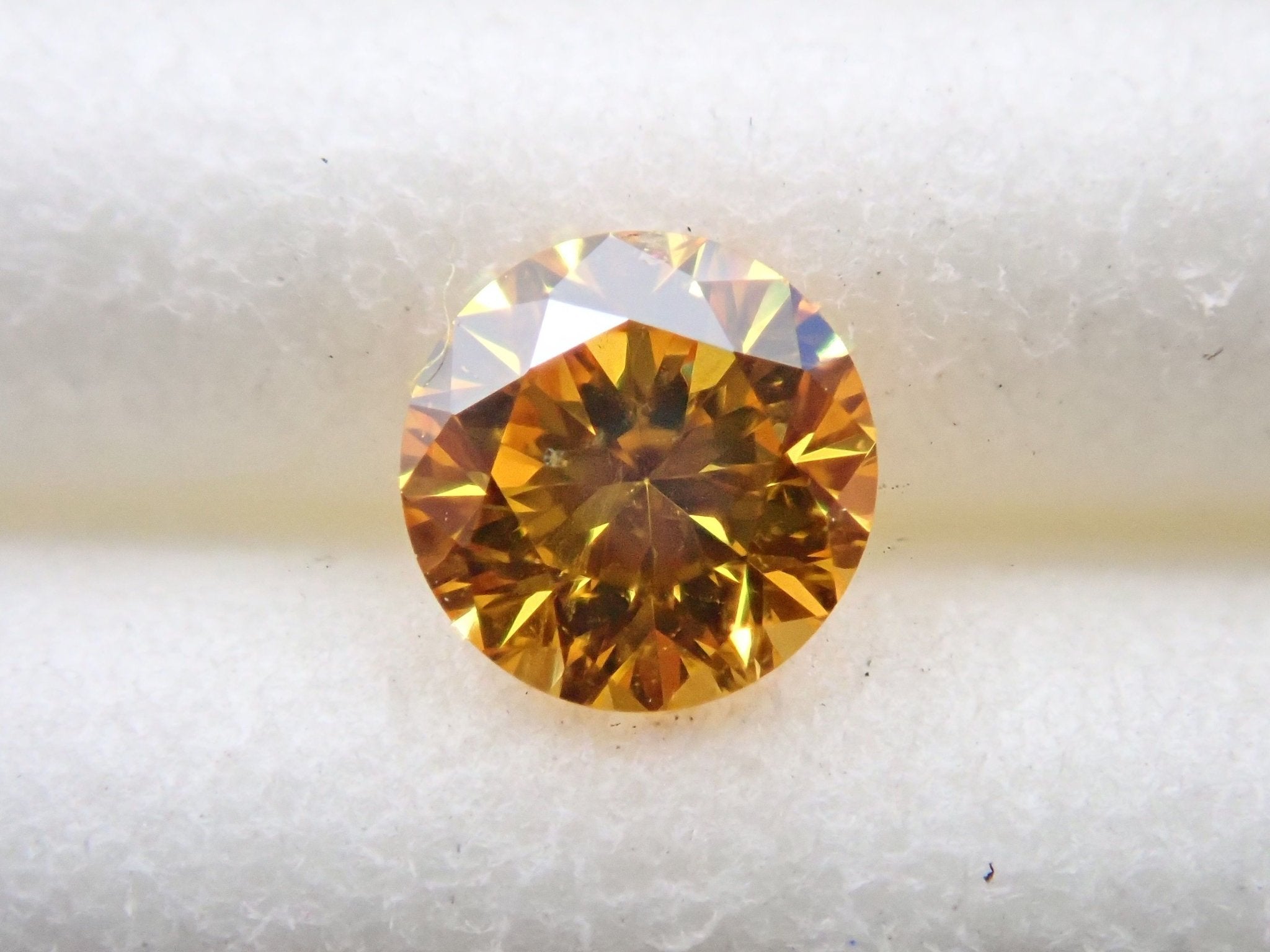 イエローダイヤモンド 0.190ctルース(FANCY DEEP ORANGY YELLOW, SI2) - KARATZ STORE|カラッツSTORE