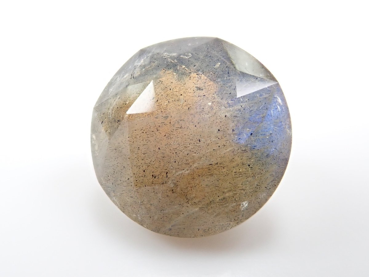 【カメリアカット】カナダ産ラブラドライト(通称名:ブルームーンストーン) 14mm/9.947ct《コラボ》ルース - カラッツSTORE