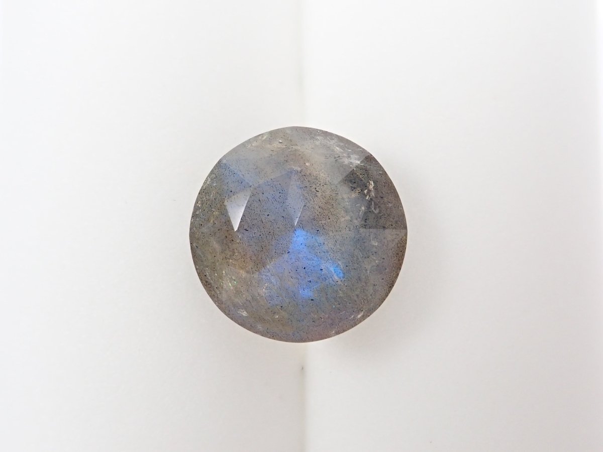 【カメリアカット】カナダ産ラブラドライト(通称名:ブルームーンストーン) 14mm/9.947ct《コラボ》ルース - カラッツSTORE