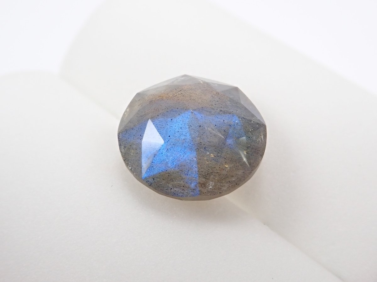 【カメリアカット】カナダ産ラブラドライト(通称名:ブルームーンストーン) 14mm/9.947ct《コラボ》ルース - カラッツSTORE