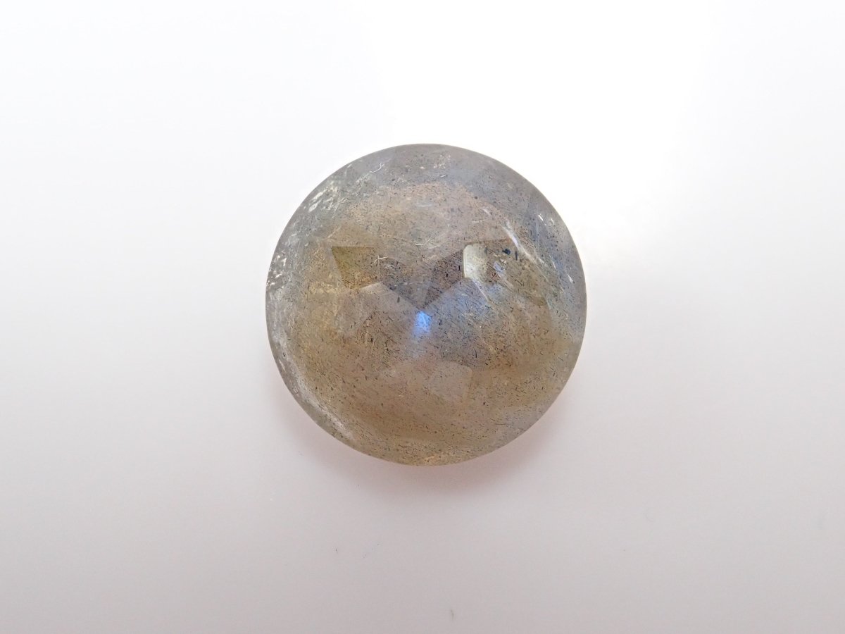 【カメリアカット】カナダ産ラブラドライト(通称名:ブルームーンストーン) 14mm/9.947ct《コラボ》ルース - カラッツSTORE