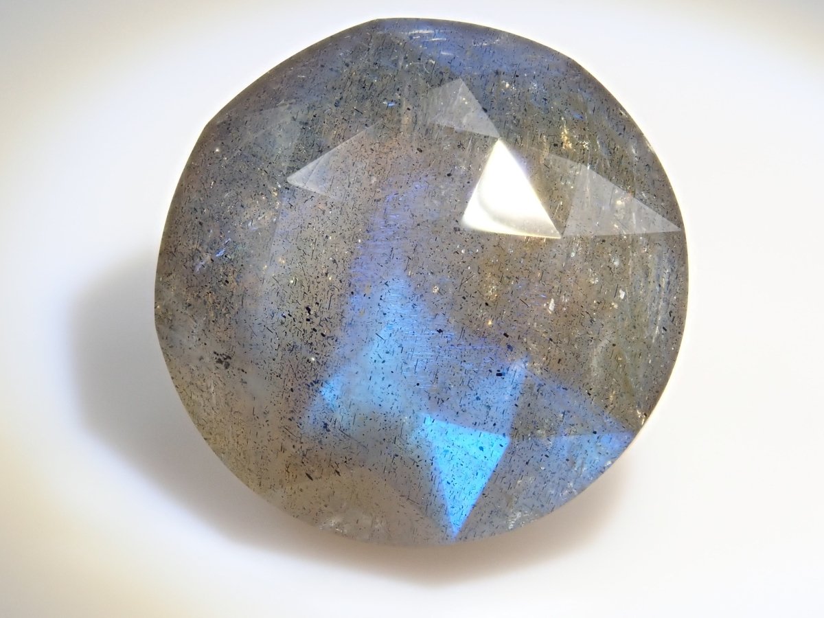 【カメリアカット】カナダ産ラブラドライト(通称名:ブルームーンストーン) 14mm/9.947ct《コラボ》ルース - カラッツSTORE