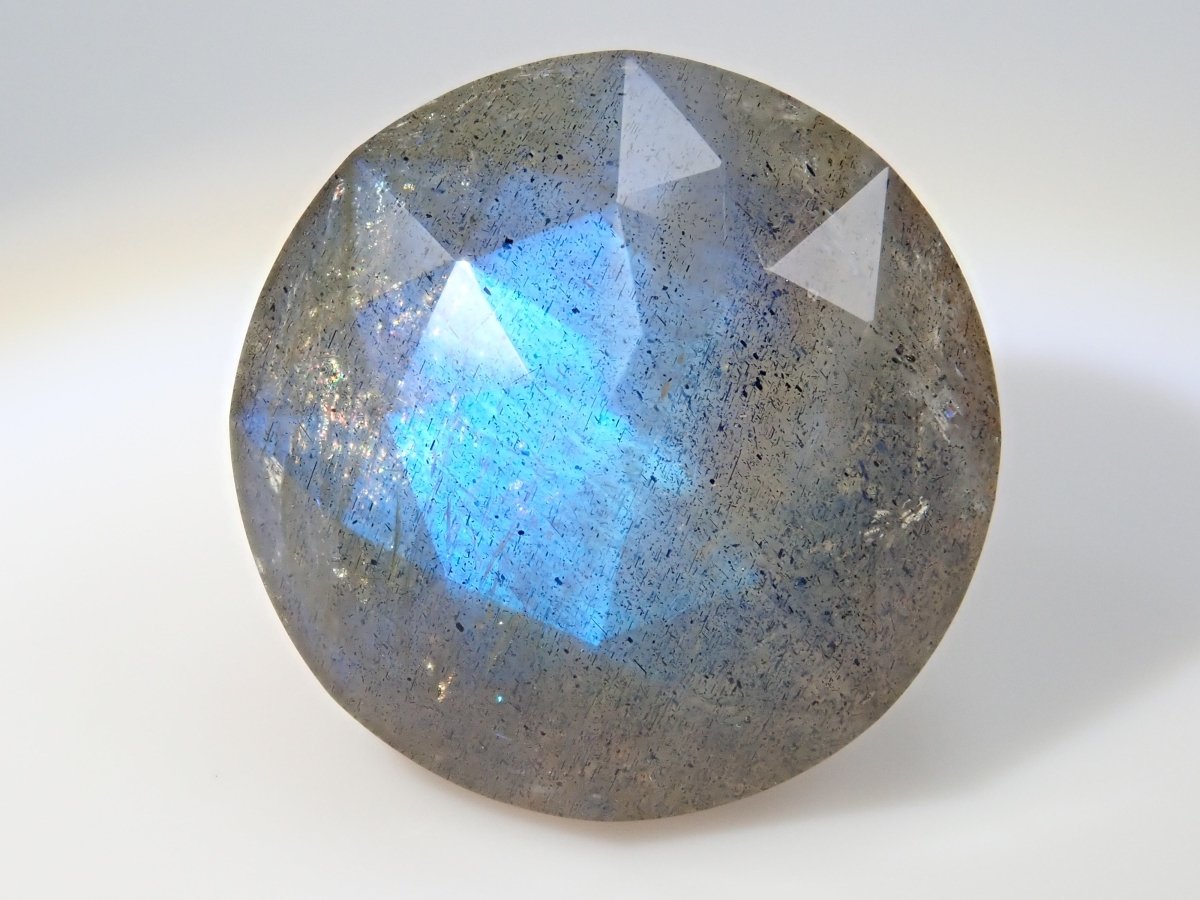 【カメリアカット】カナダ産ラブラドライト(通称名:ブルームーンストーン) 14mm/9.947ct《コラボ》ルース - カラッツSTORE