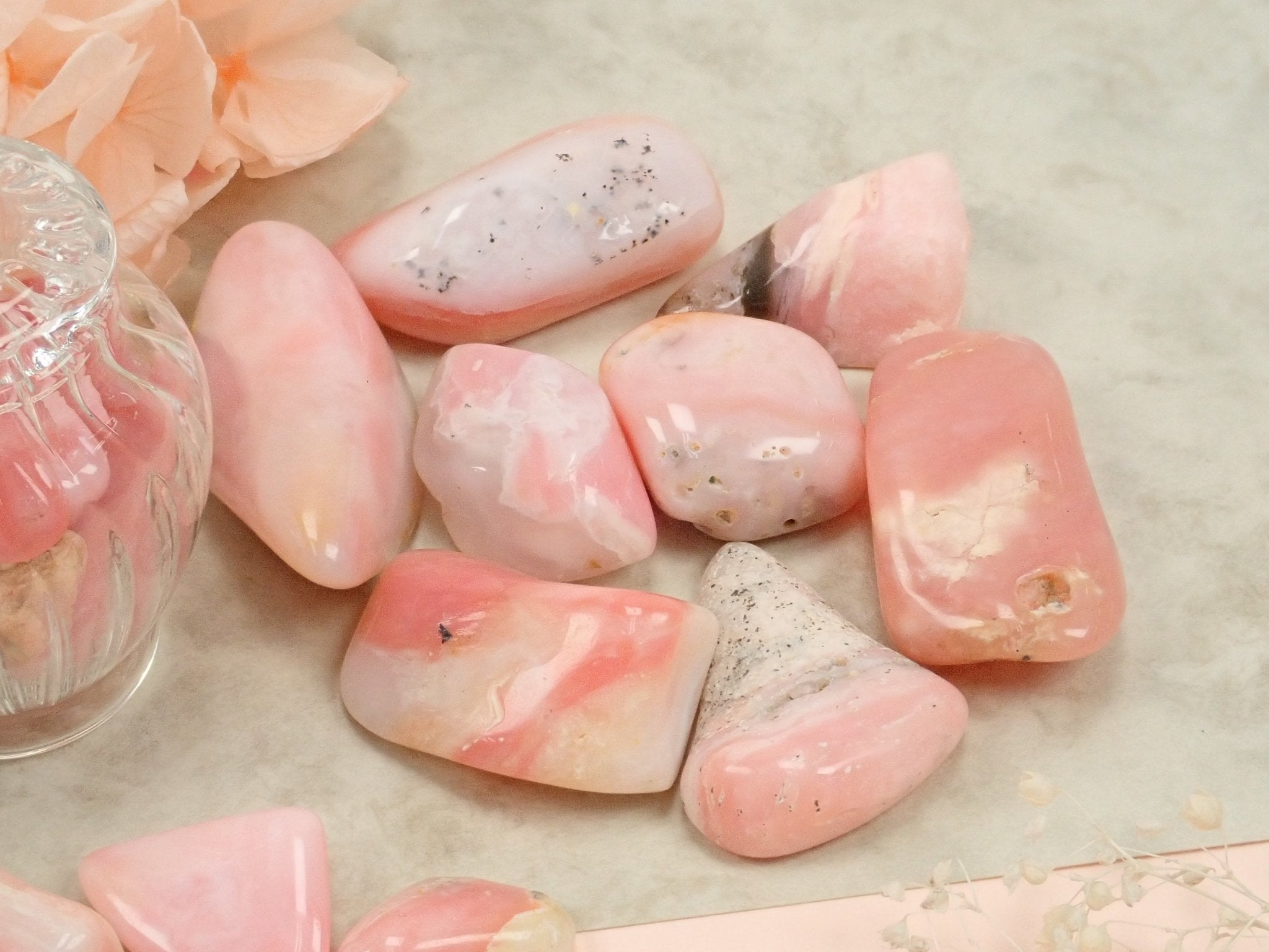 ピンクオパール・ブルーオパール2石セット(小・大サイズ) - KARATZ STORE|カラッツSTORE