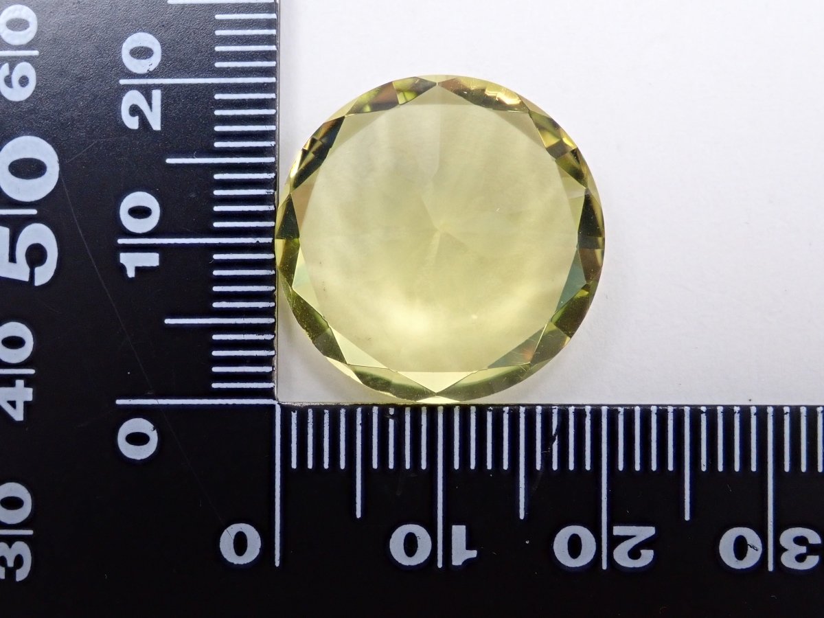 【さくらインカット】レモンクォーツ 20mm/21.540ct《コラボ》ルース ワッペン付 - カラッツSTORE
