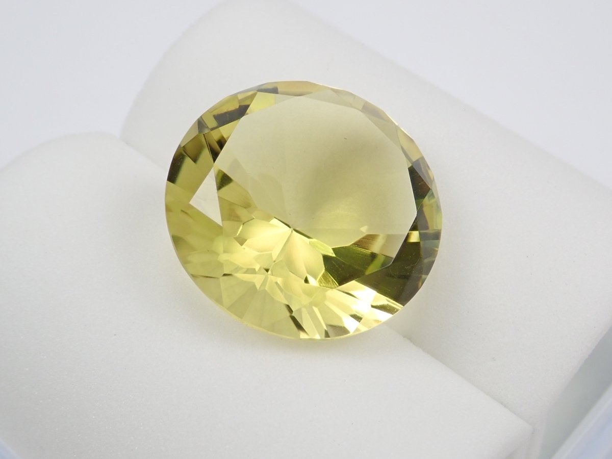 【さくらインカット】レモンクォーツ 20mm/21.540ct《コラボ》ルース ワッペン付 - カラッツSTORE