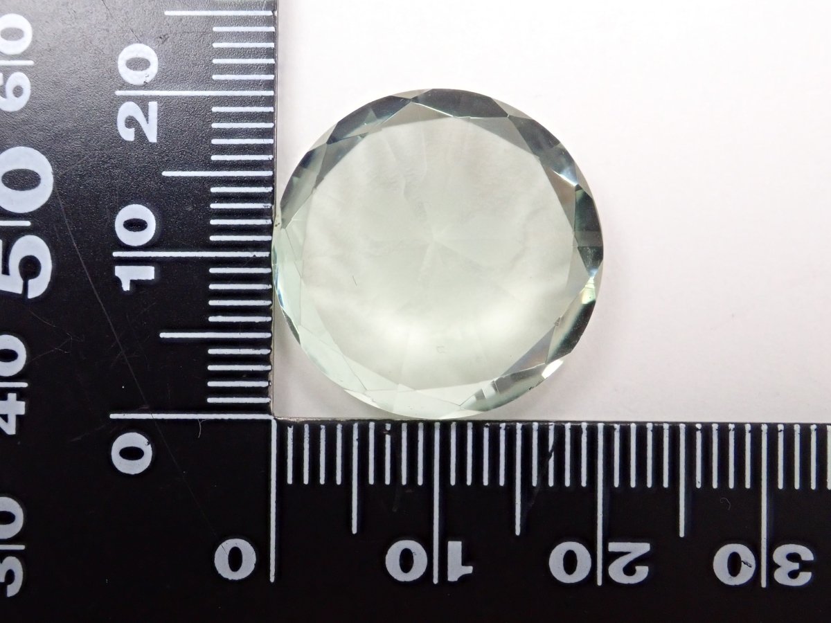 【さくらインカット】グリーンクォーツ 20mm/22.840ct《コラボ》ルース ワッペン付 - カラッツSTORE