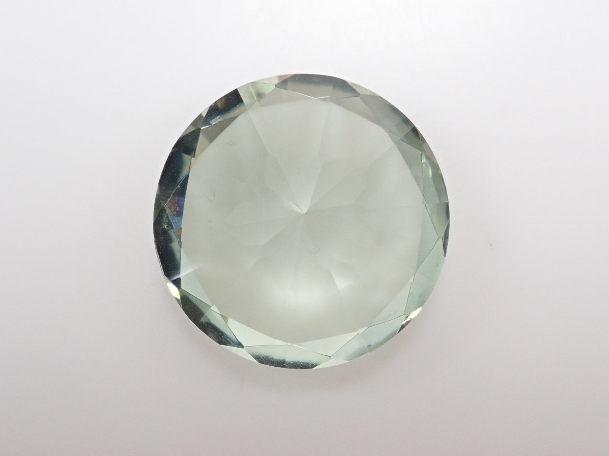 【さくらインカット】グリーンクォーツ 20mm/22.840ct《コラボ》ルース ワッペン付 - カラッツSTORE
