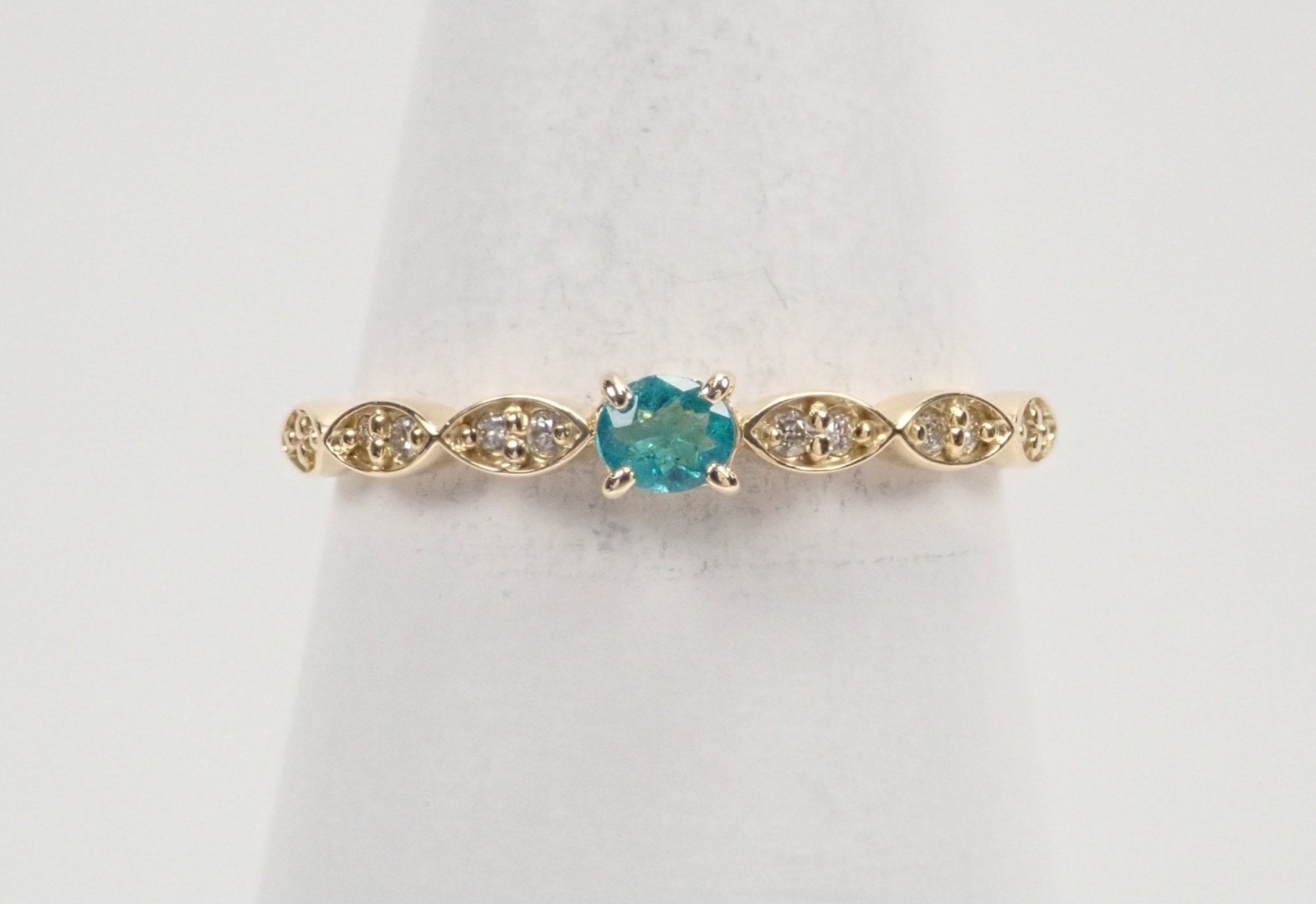 【7/3 22時公開】K18ブラジル産パライバトルマリン0.09ct リング - KARATZ STORE|カラッツSTORE