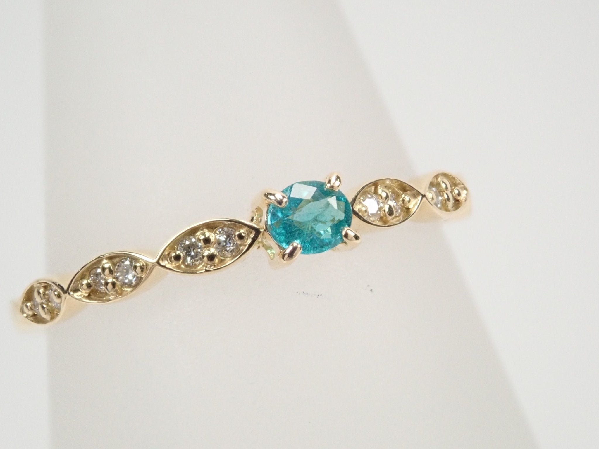 【7/3 22時公開】K18ブラジル産パライバトルマリン0.09ct リング - KARATZ STORE|カラッツSTORE