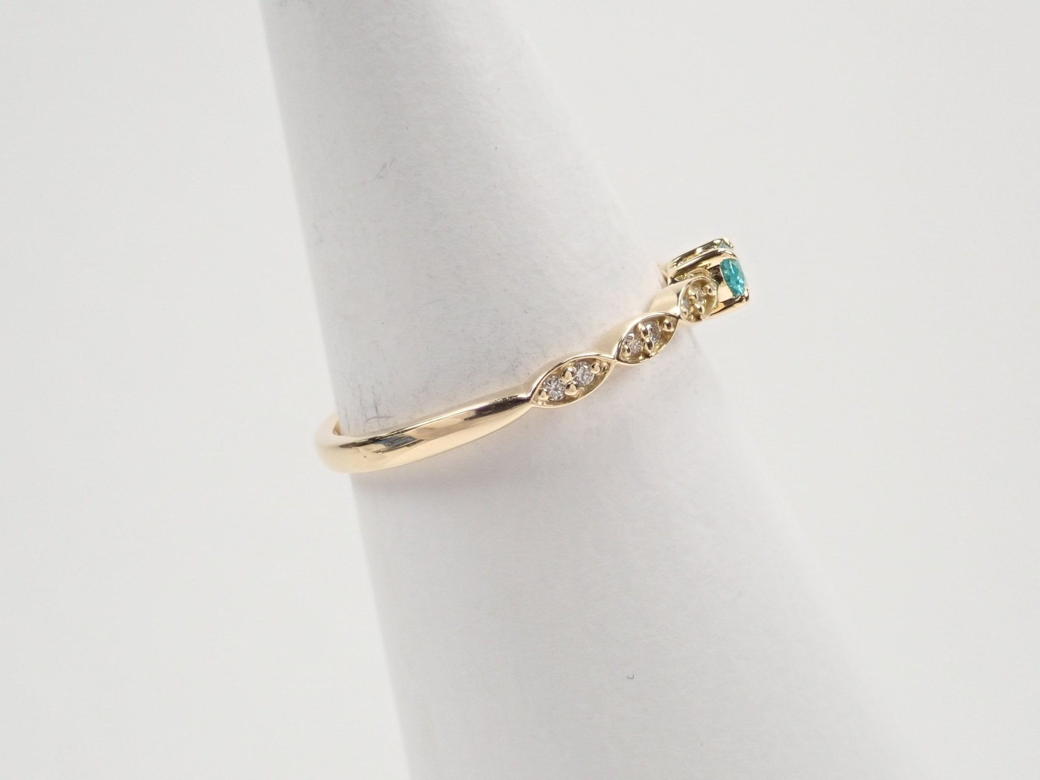 【7/3 22時公開】K18ブラジル産パライバトルマリン0.09ct リング - KARATZ STORE|カラッツSTORE