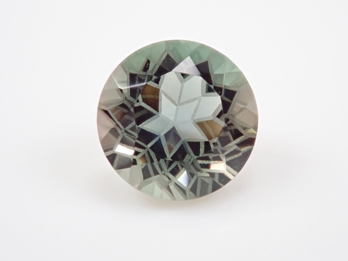 【ダンデライオンカット】グリーン・オレゴンサンストーン8mm ルース(5枚花びら) - カラッツSTORE