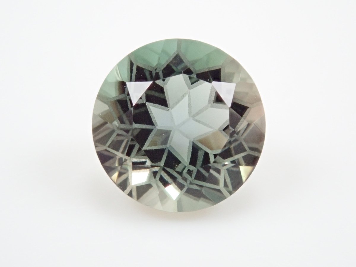 【ダンデライオンカット】グリーン・オレゴンサンストーン8mm ルース(5枚花びら) - カラッツSTORE