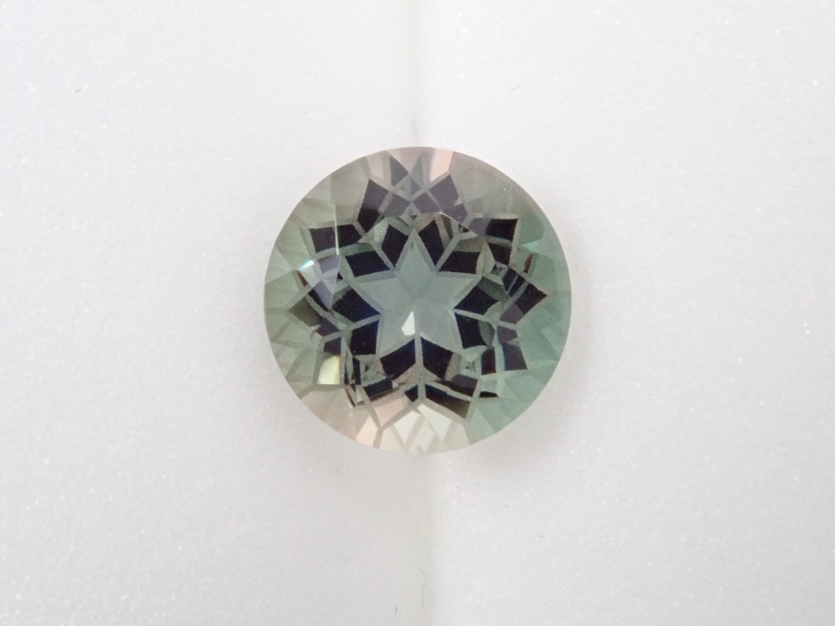 【ダンデライオンカット】グリーン・オレゴンサンストーン8mm ルース(5枚花びら) - カラッツSTORE