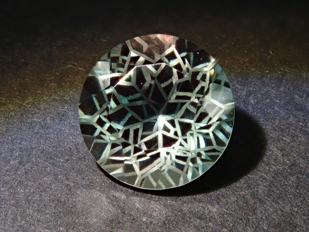 【ダンデライオンカット】グリーン・オレゴンサンストーン8mm ルース(5枚花びら) - カラッツSTORE