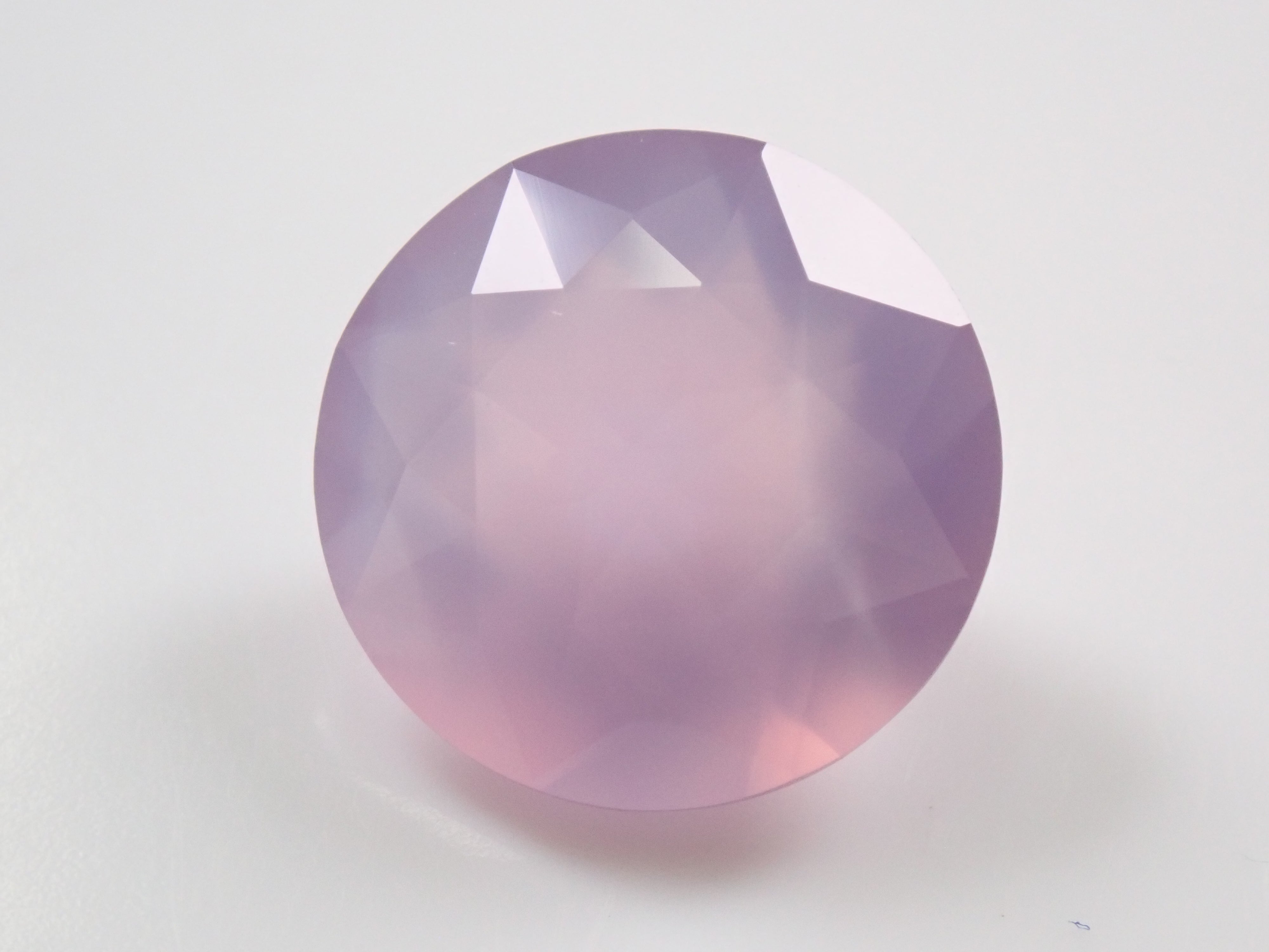 【カメリアカット】パープルカルセドニー 12mm/4.959ct《コラボ》ルース ワッペン付