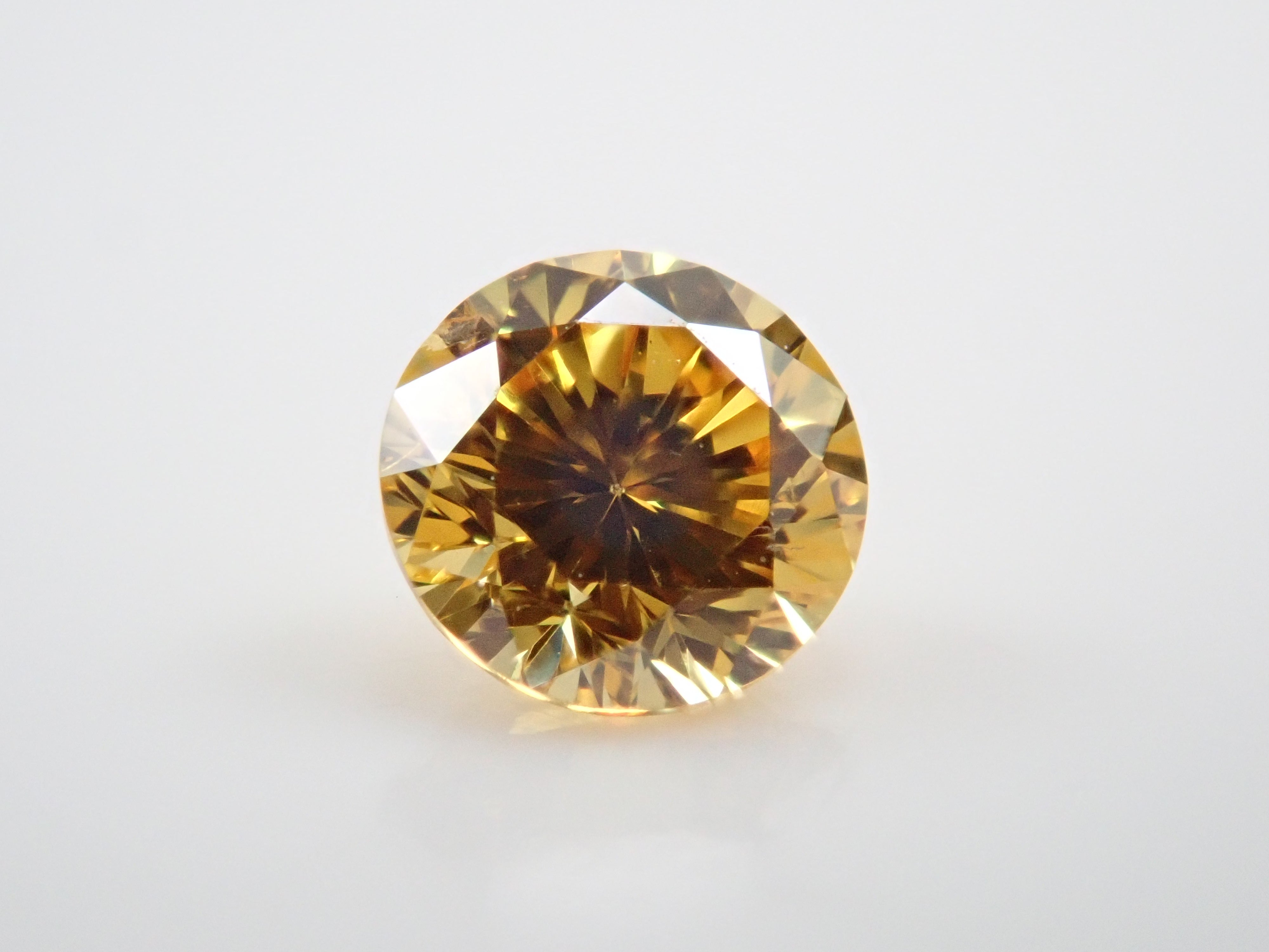イエローダイヤモンド 0.165ctルース(FANCY VIVID ORANGY YELLOW, SI-2)