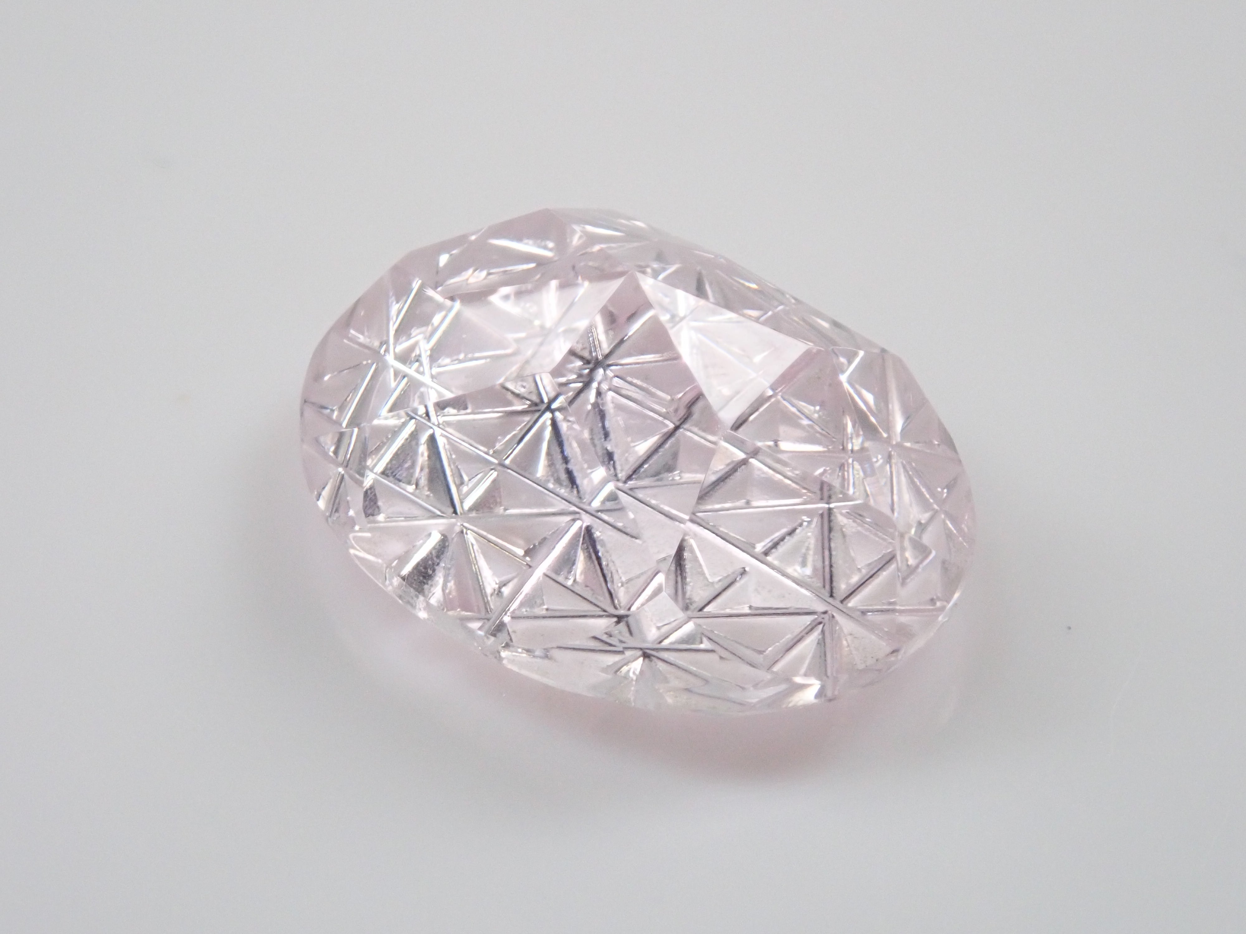 【甲州貴石切子】クンツァイト 5.024ct《コラボ》ルース ワッペン付