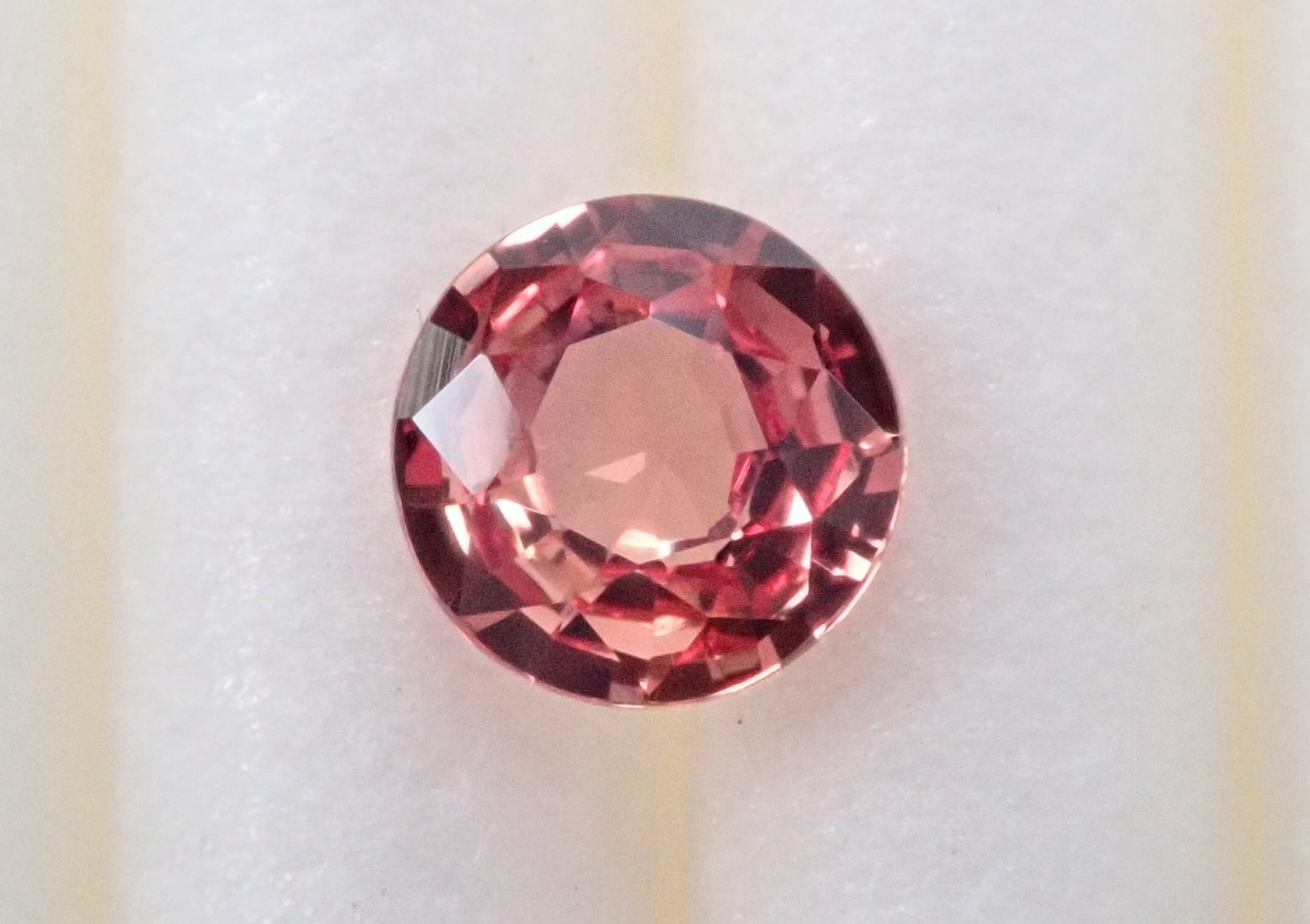 非加熱パパラチアサファイア 0.214ctルース 中宝鑑 