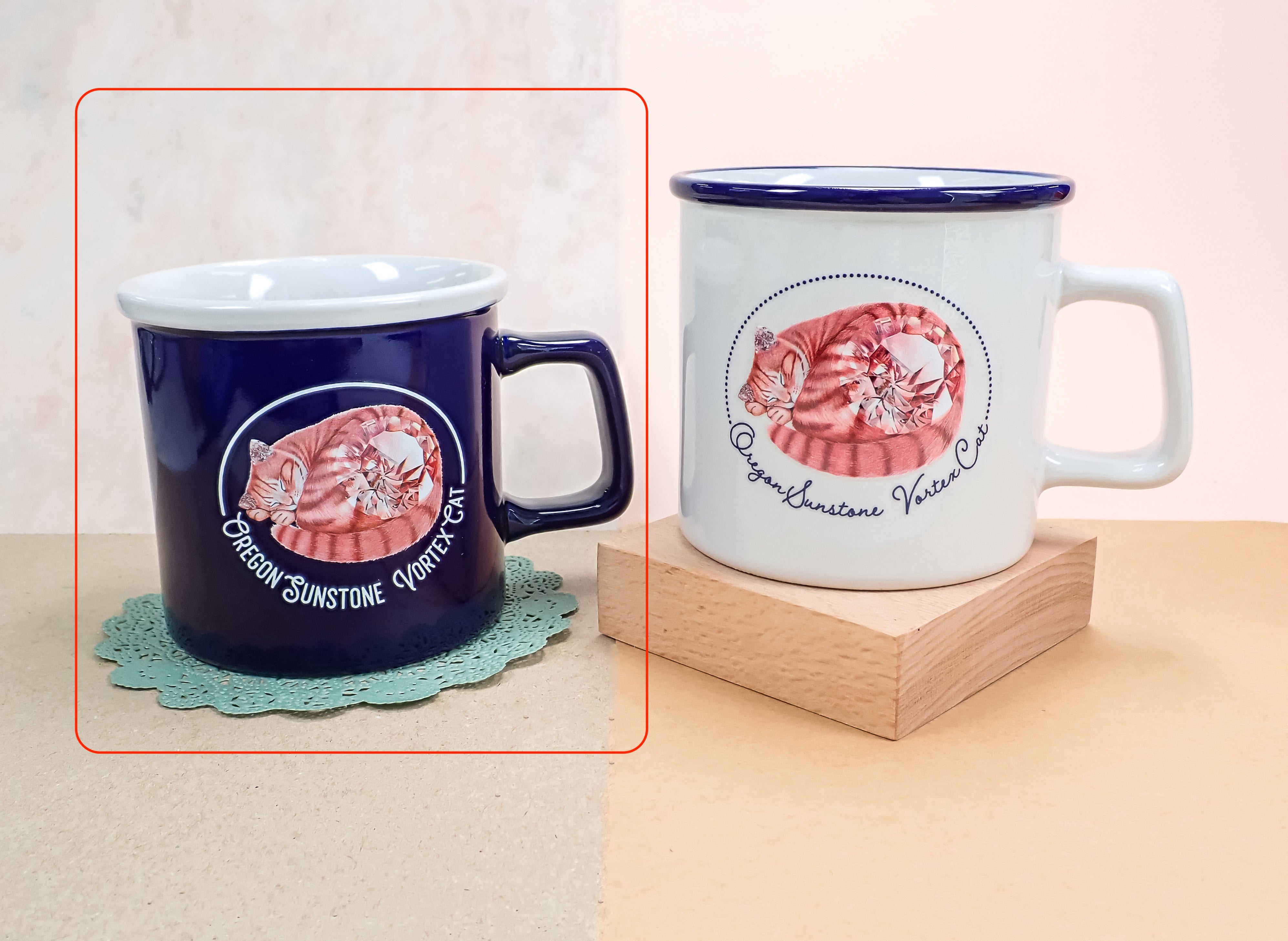 安部祐一朗氏グッズセット【マグカップ&コンパクトミラー&オレゴンサンストーンの宝石】