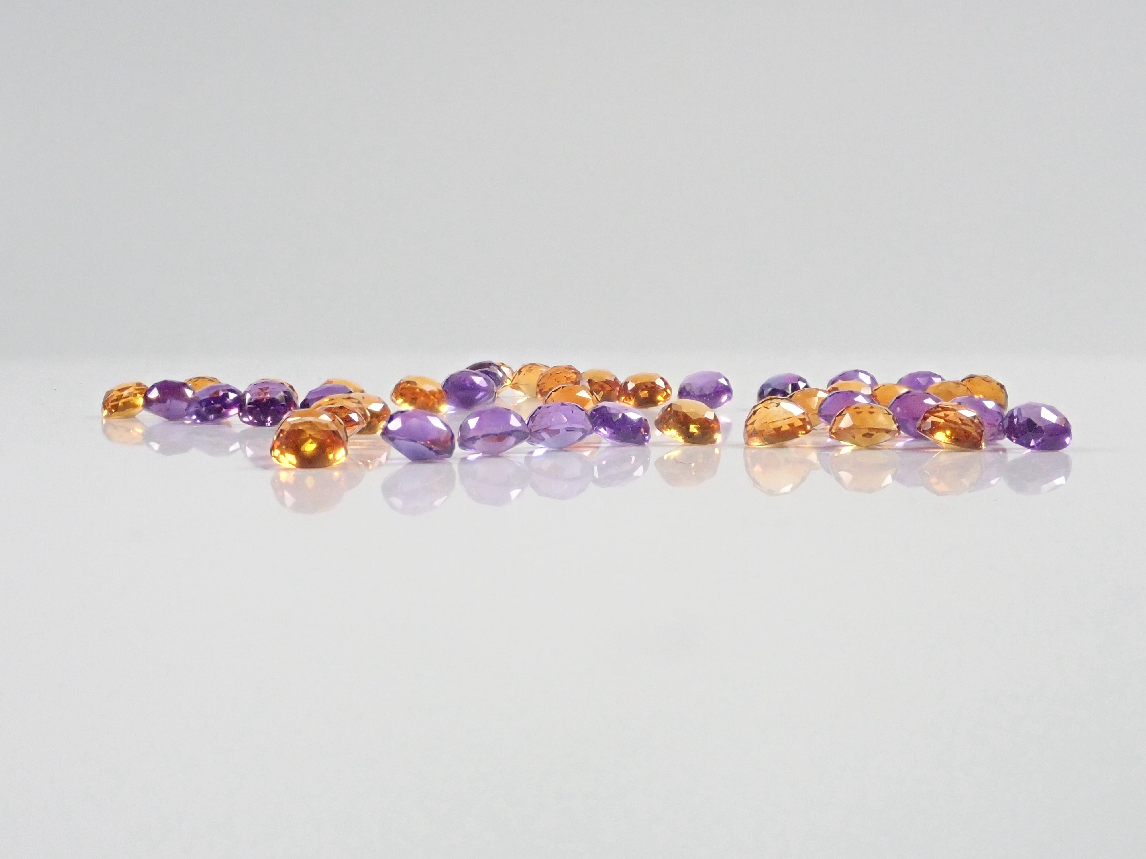 アメジスト・シトリン 4mm(エピコットカット) 2石セット