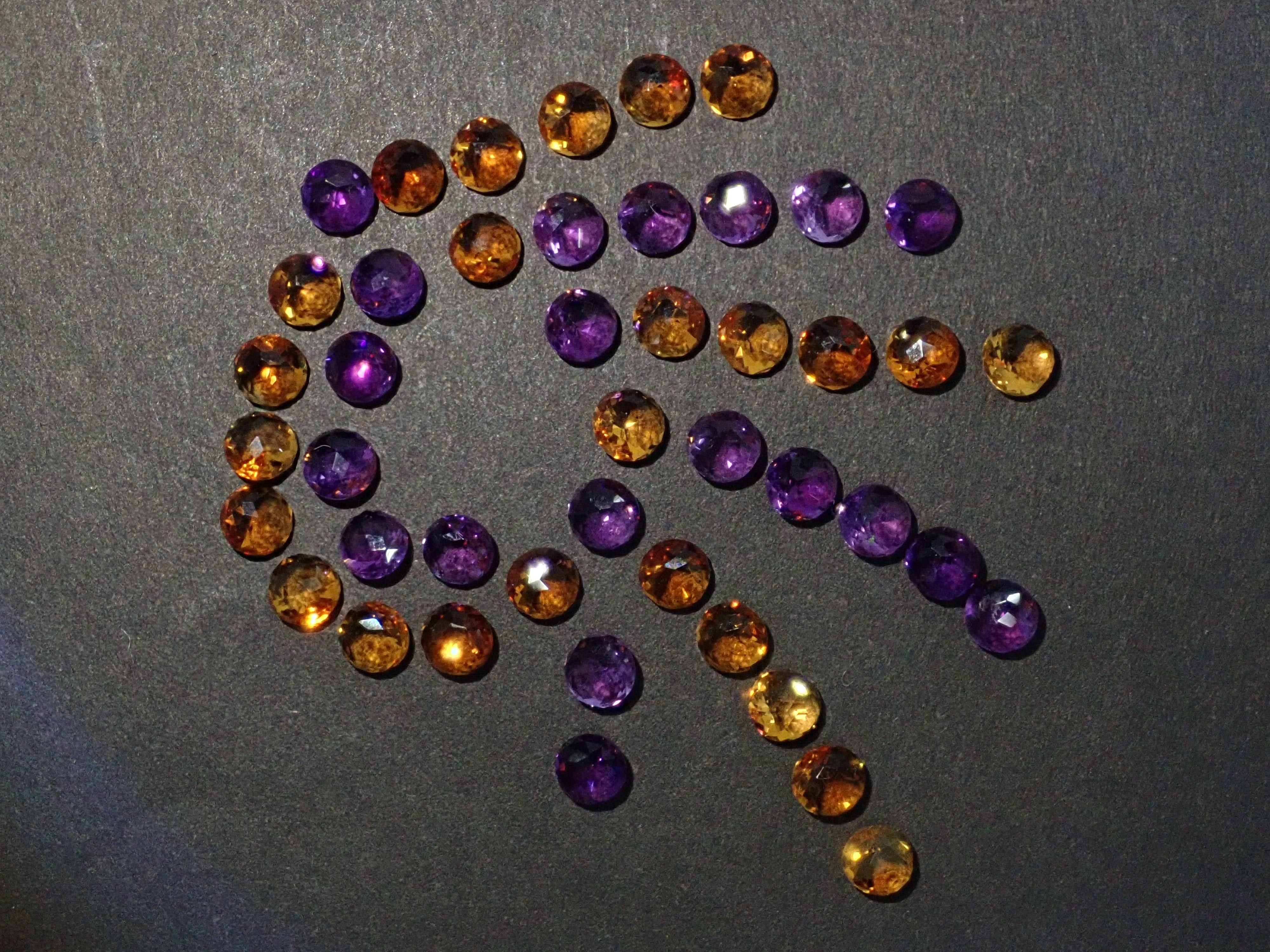 アメジスト・シトリン 4mm(エピコットカット) 2石セット