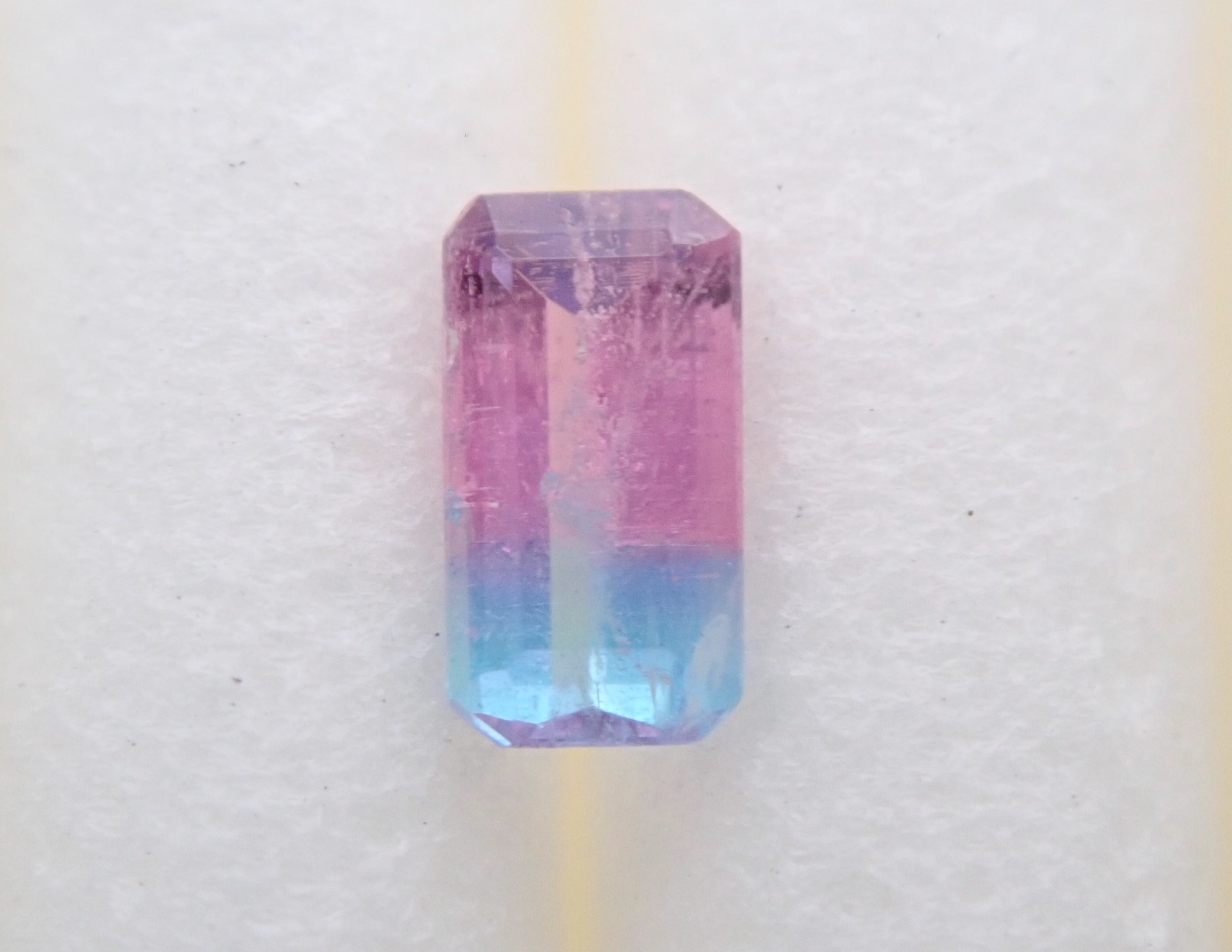 Unheated Brazilian Bicolor Paraiba Tourmaline 0.09ct loose with GIA