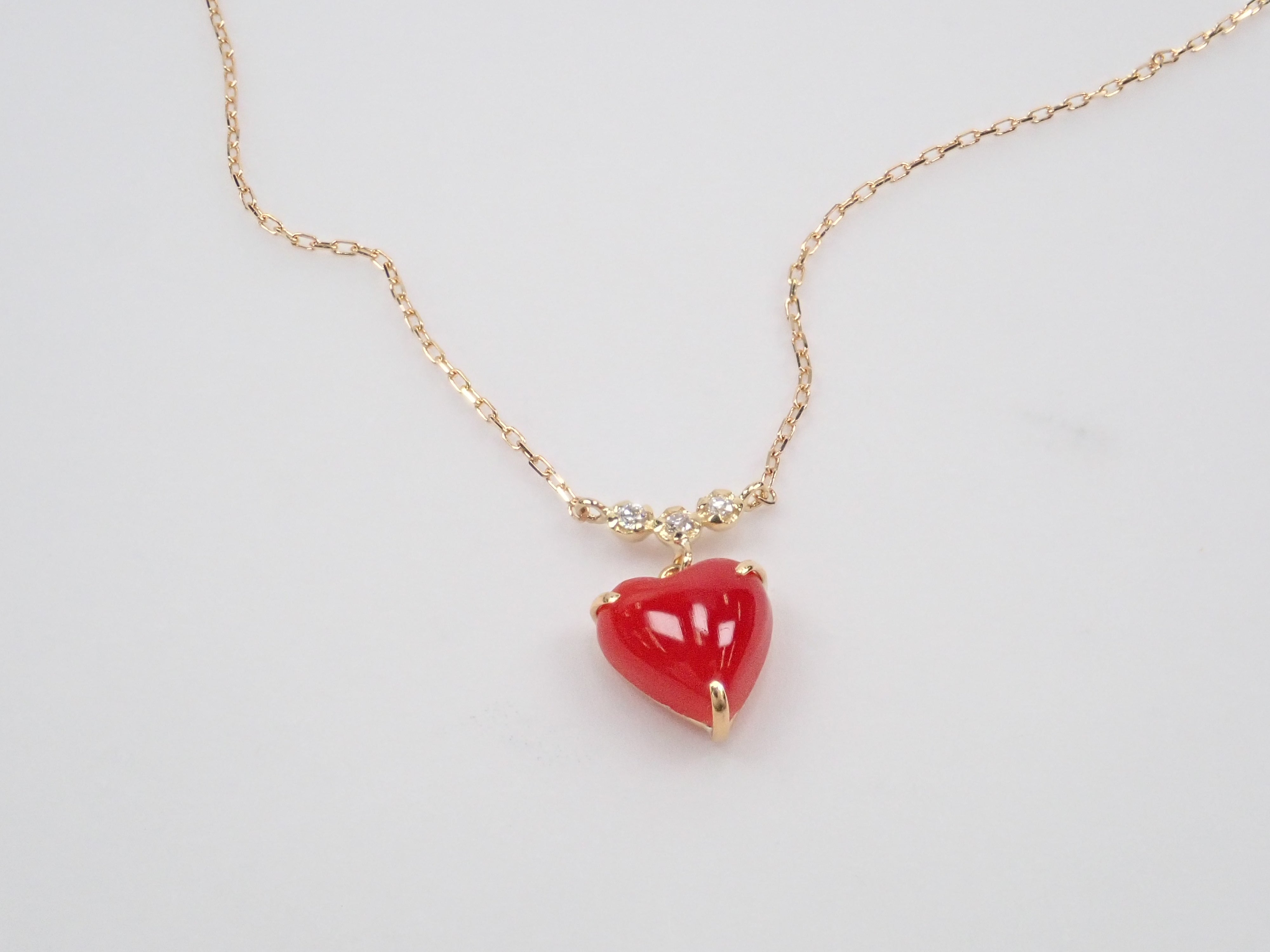 【21601654掲載】K18血赤珊瑚0.60ct ペンダント(ネックレス)