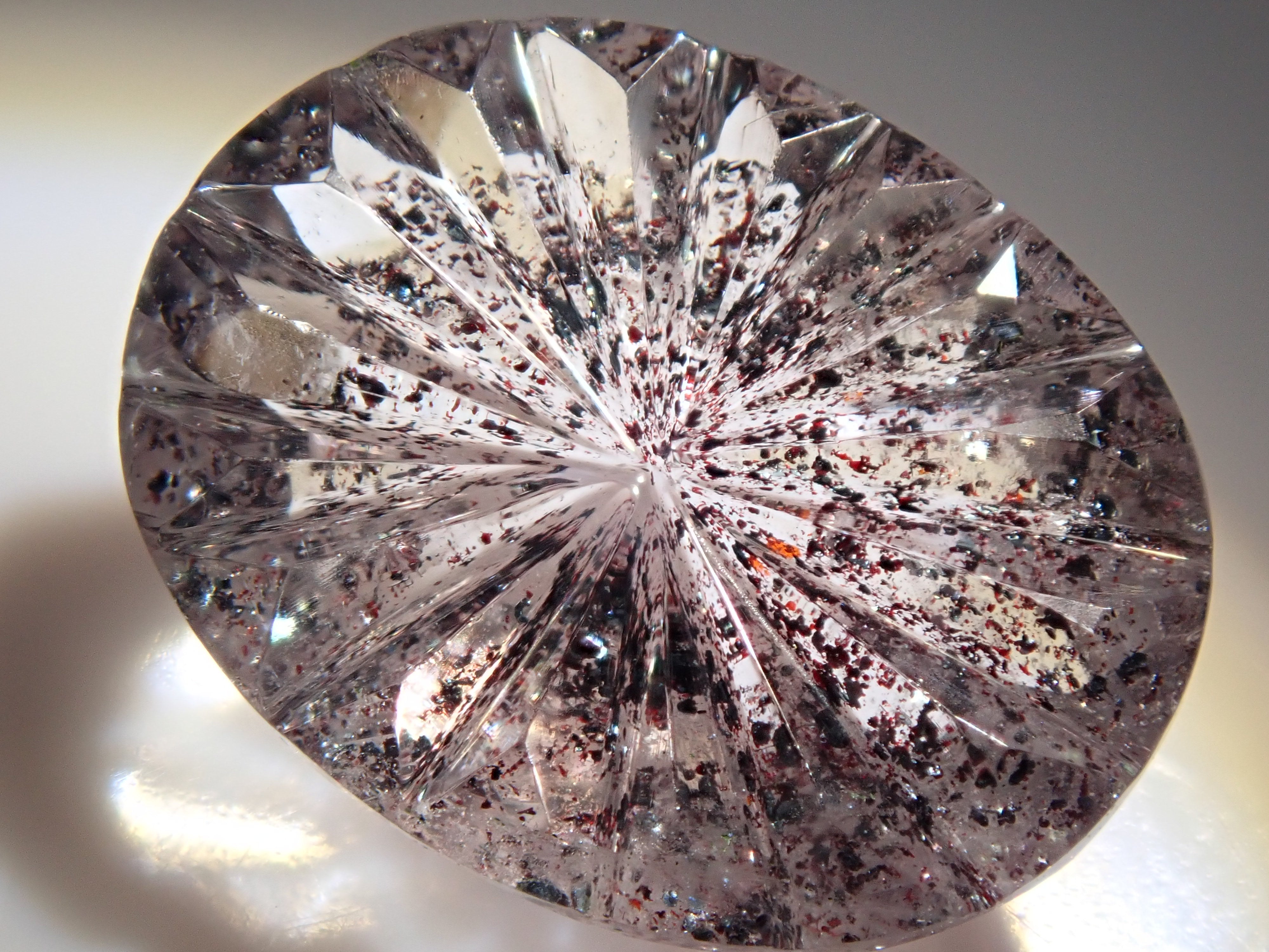 【甲州貴石切子】レピドクロサイトインクォーツ 2.488ct《コラボ》ルース ワッペン付