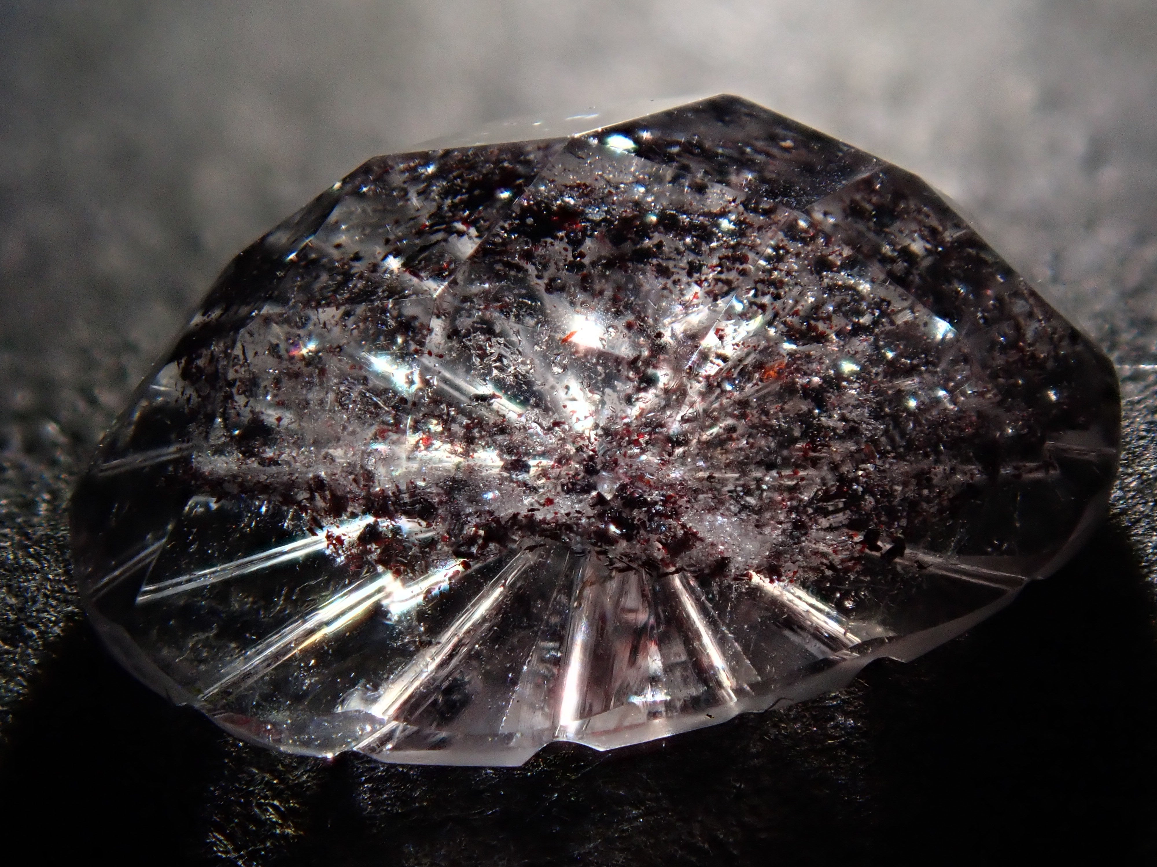 【甲州貴石切子】レピドクロサイトインクォーツ 2.488ct《コラボ》ルース ワッペン付