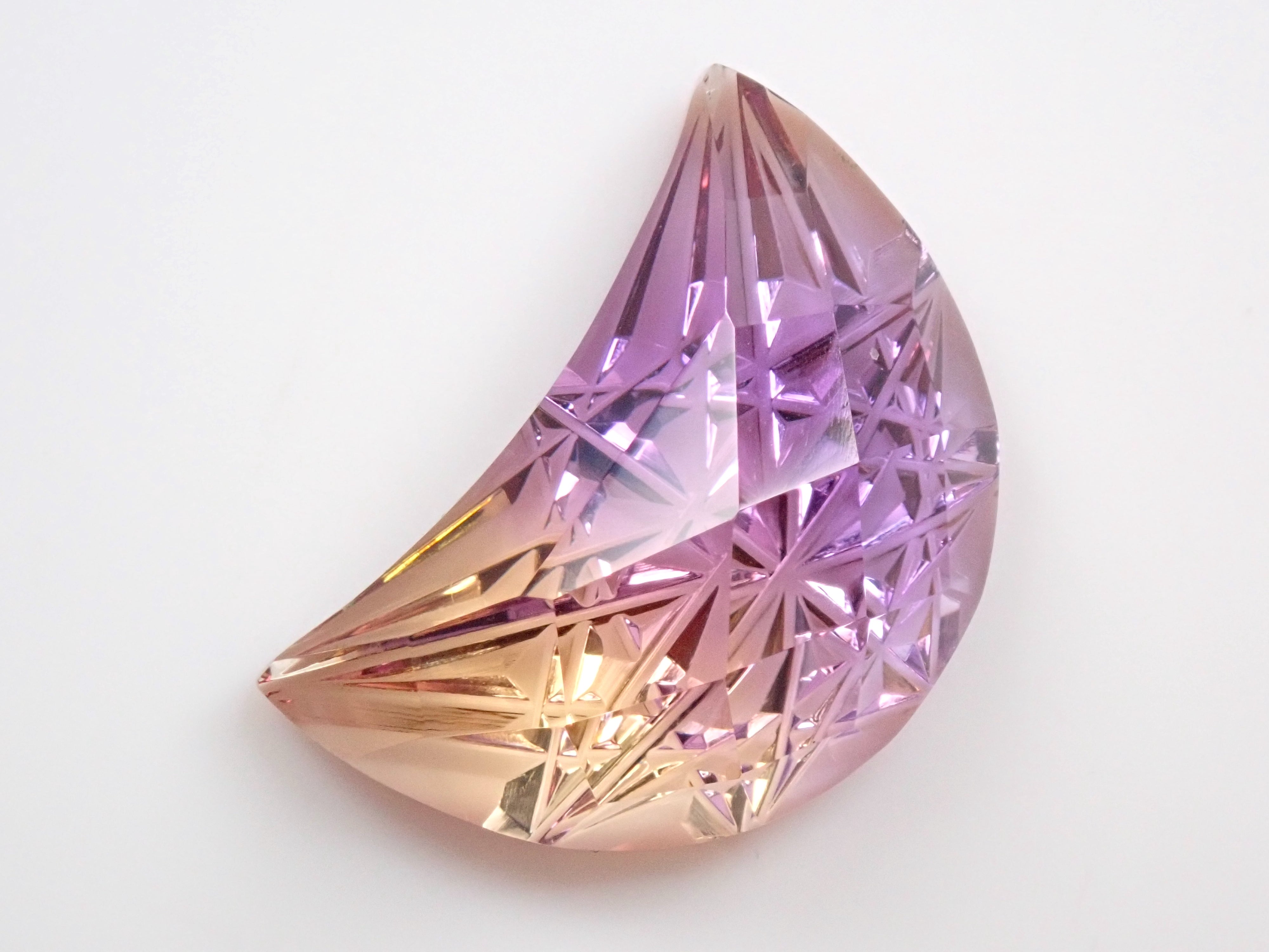 【甲州貴石切子】《月型切子》アメトリン 12.681ct《コラボ》ルース ワッペン付