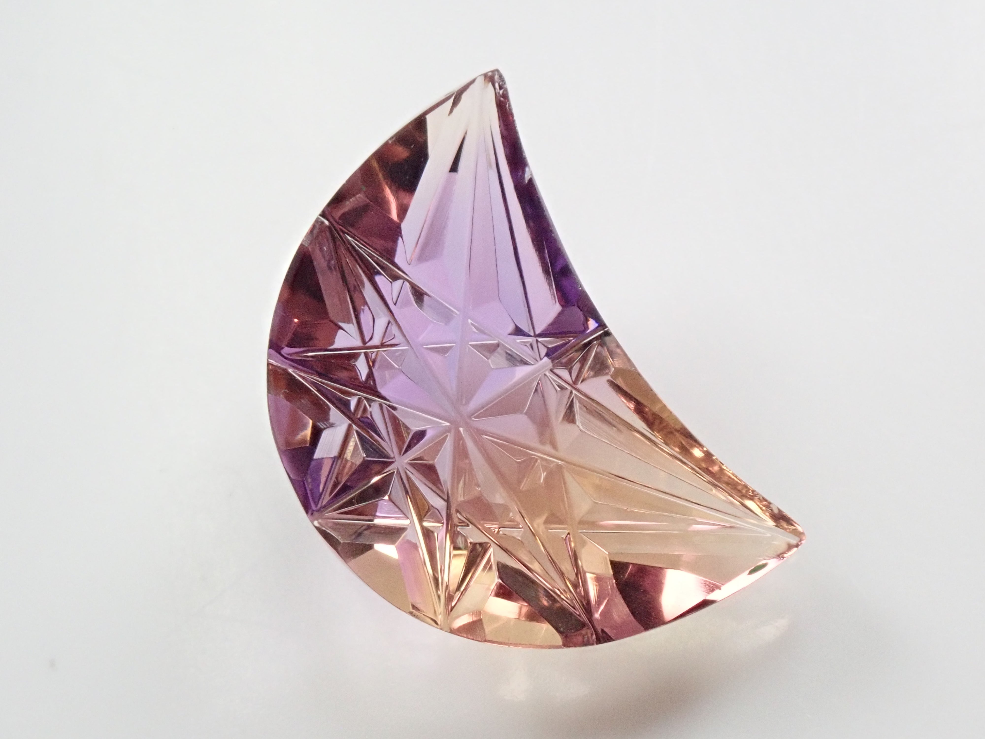 【甲州貴石切子】《月型切子》アメトリン 12.681ct《コラボ》ルース ワッペン付