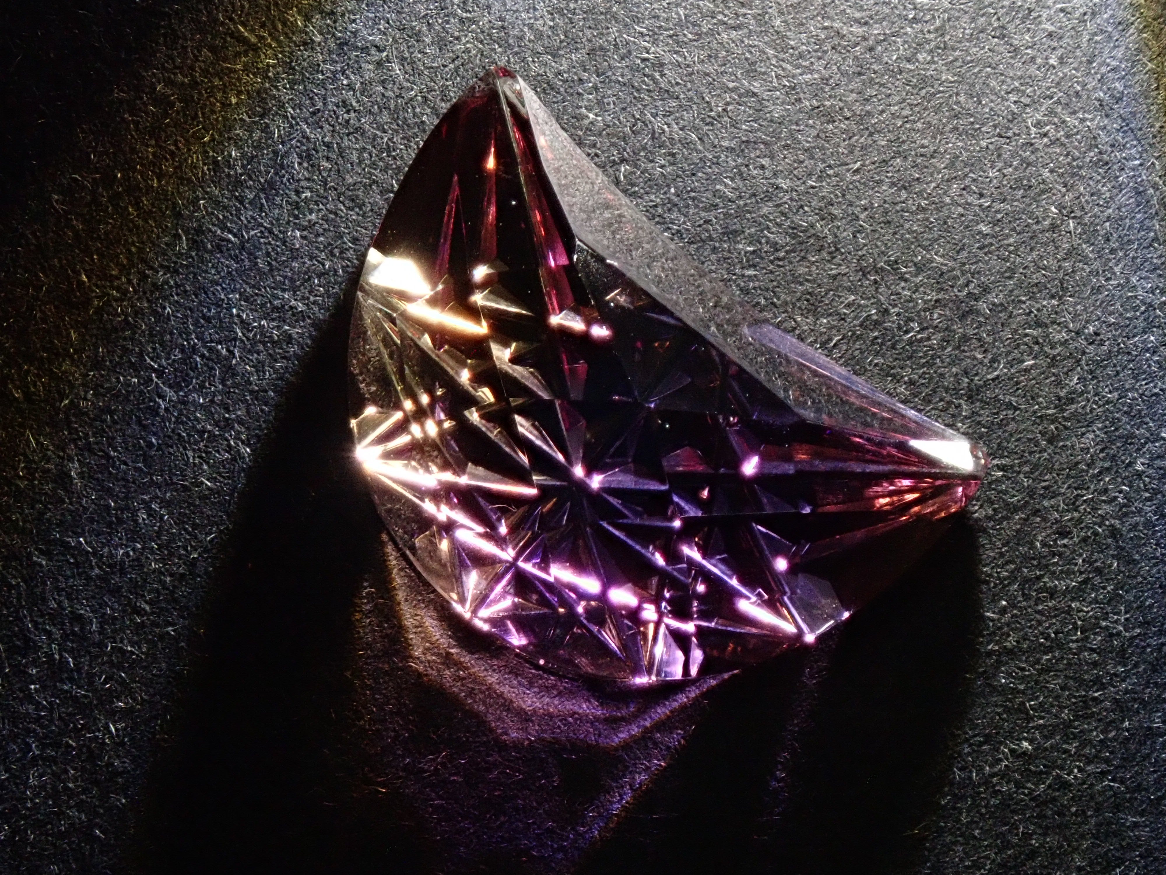 【甲州貴石切子】《月型切子》アメトリン 12.681ct《コラボ》ルース ワッペン付