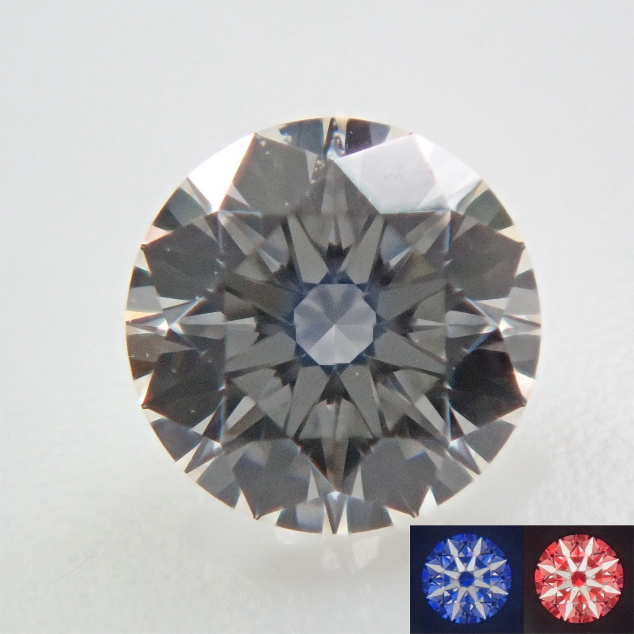 ダイヤモンド 3.8mm/0.206ctルース(H, VVS1, 3Excellent H&C ハート  