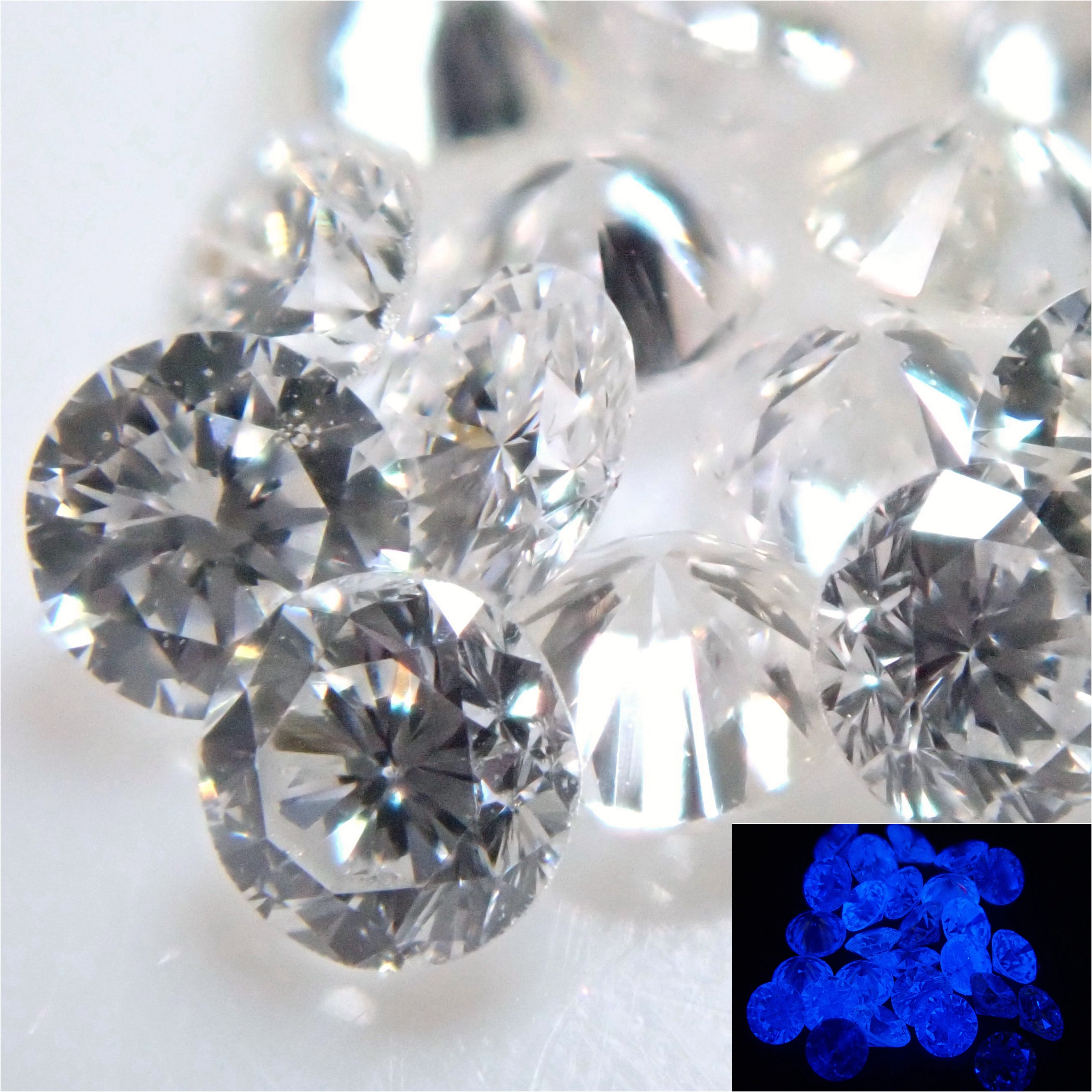 ブルー蛍光ダイヤモンド1石（VS-SIクラス相当,2.0mm）《複数購入割引有