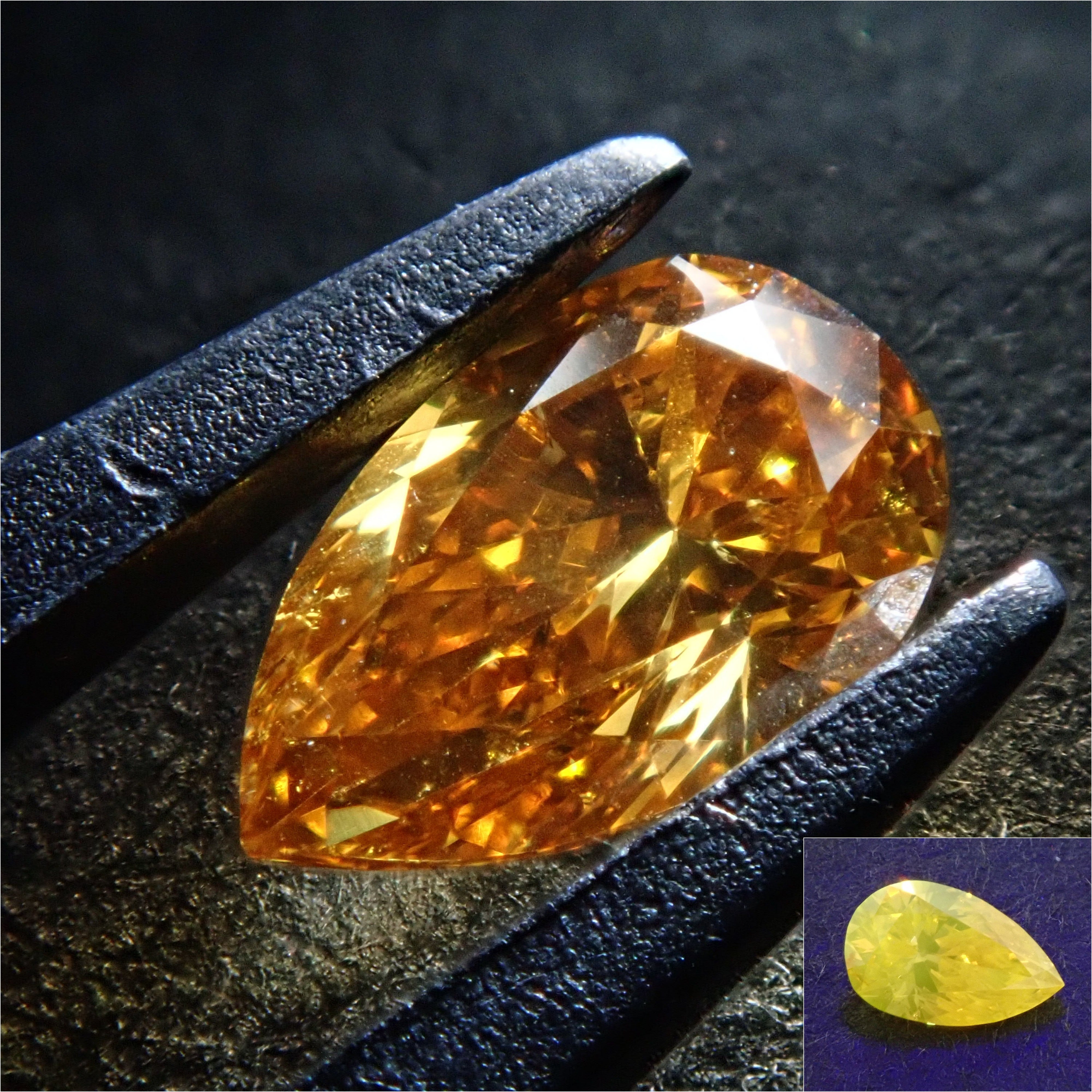 Orange diamond 0.306ct loose (FANCY DEEP BROWNISH YELLOW ORANGE, SI2)