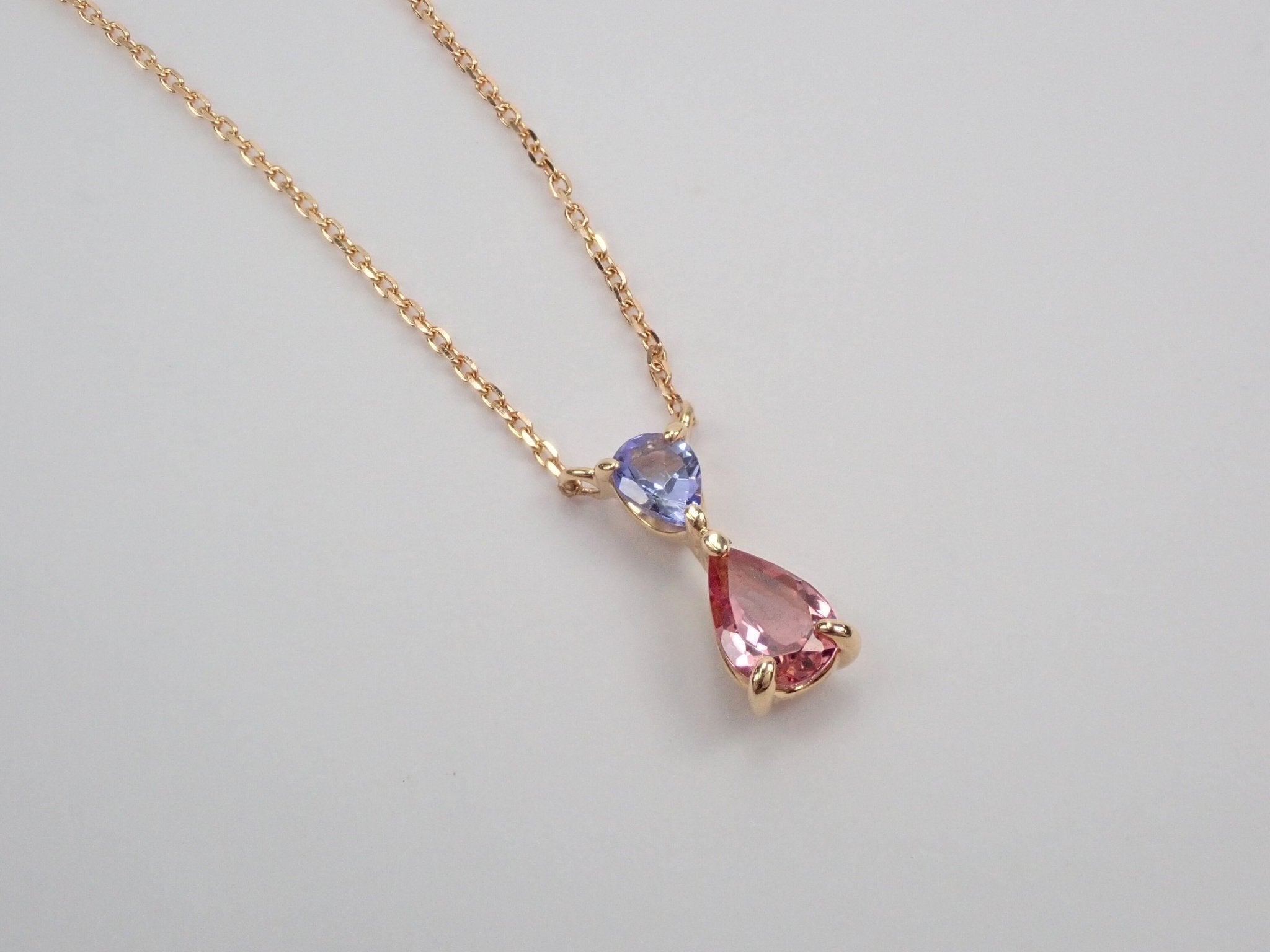 K18タンザナイト・ピンクトルマリンペンダント(ネックレス) - KARATZ STORE|カラッツSTORE